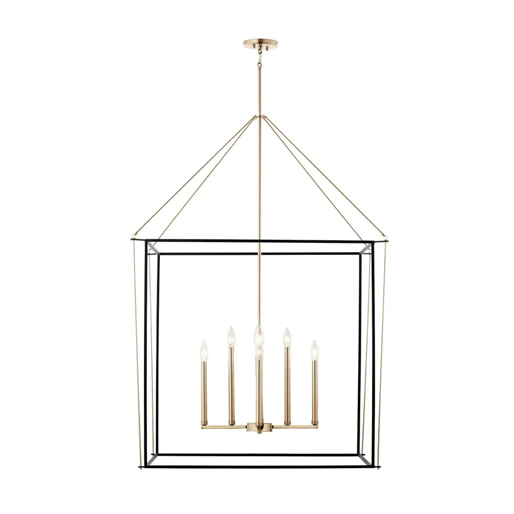 Eisley 35" 8-Light Foyer Pendant, Champagne Bronze Finish
