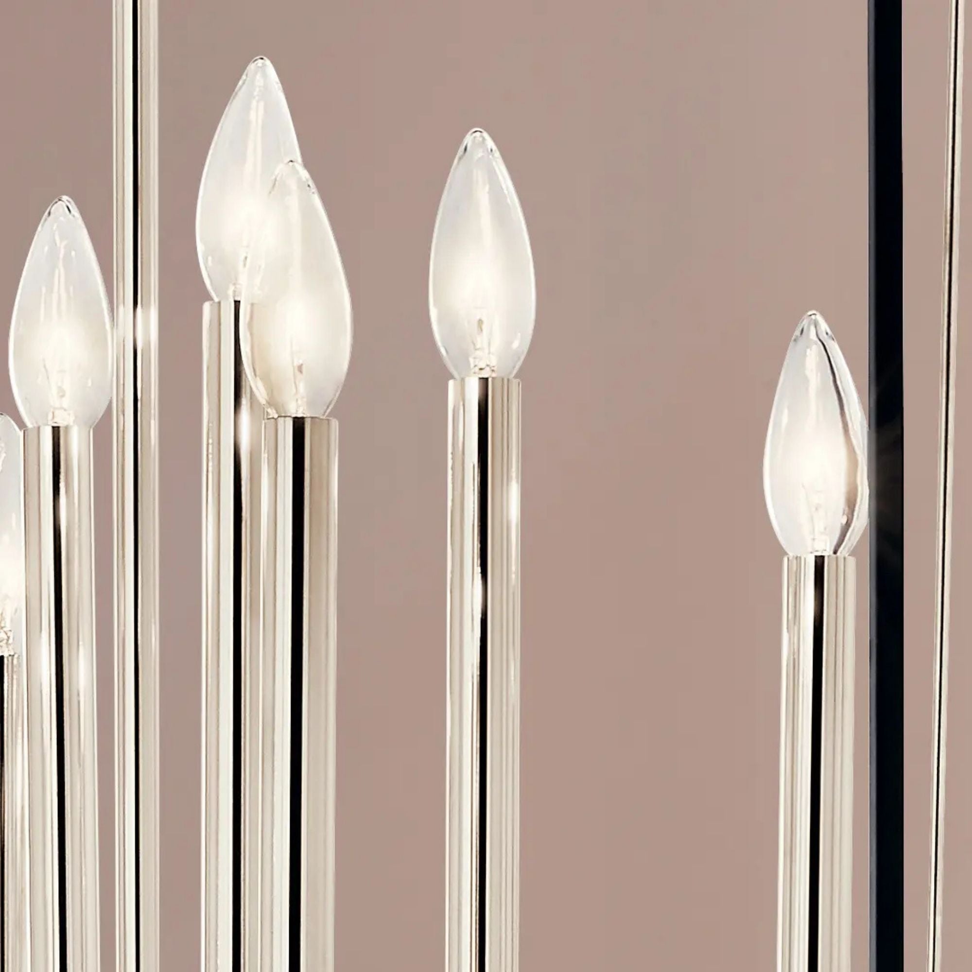 Eisley 35" 8-Light Foyer Pendant, Polished Nickel Finish