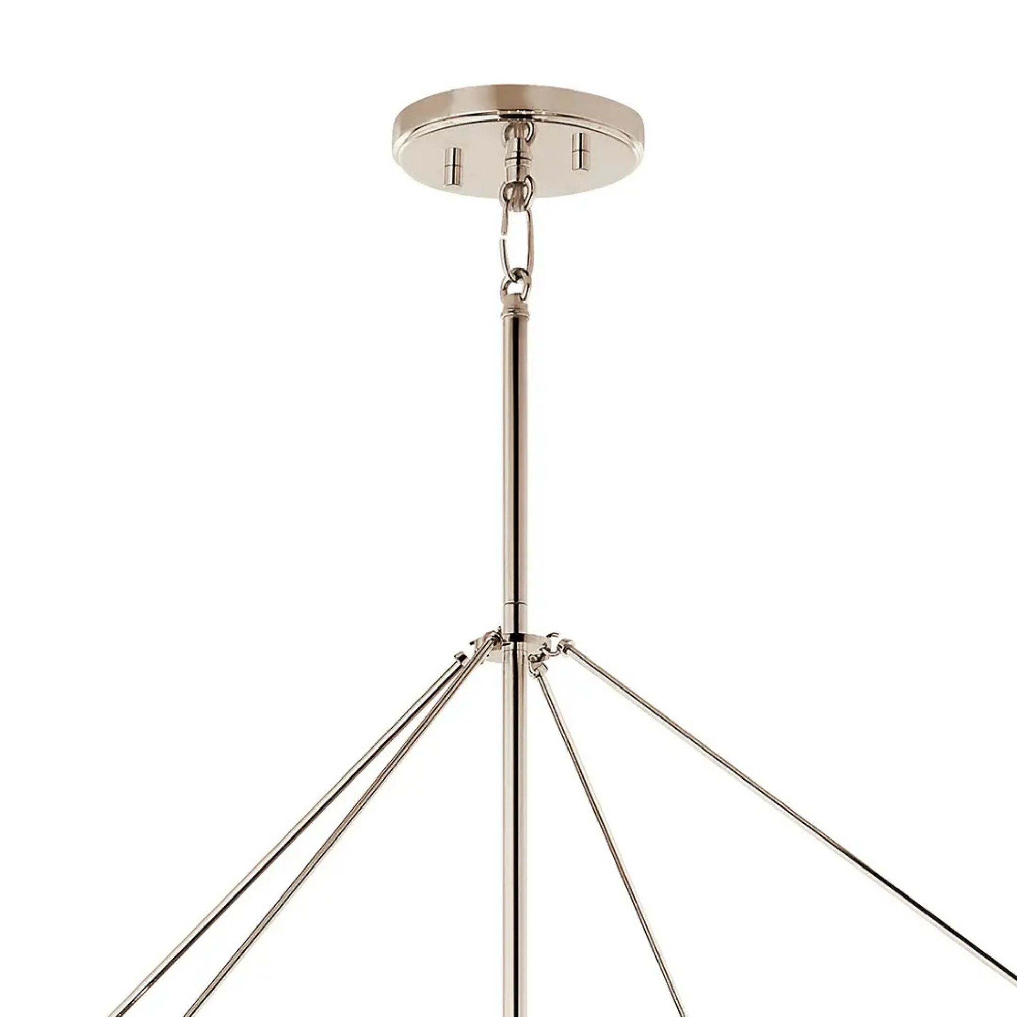 Eisley 35" 8-Light Foyer Pendant, Polished Nickel Finish