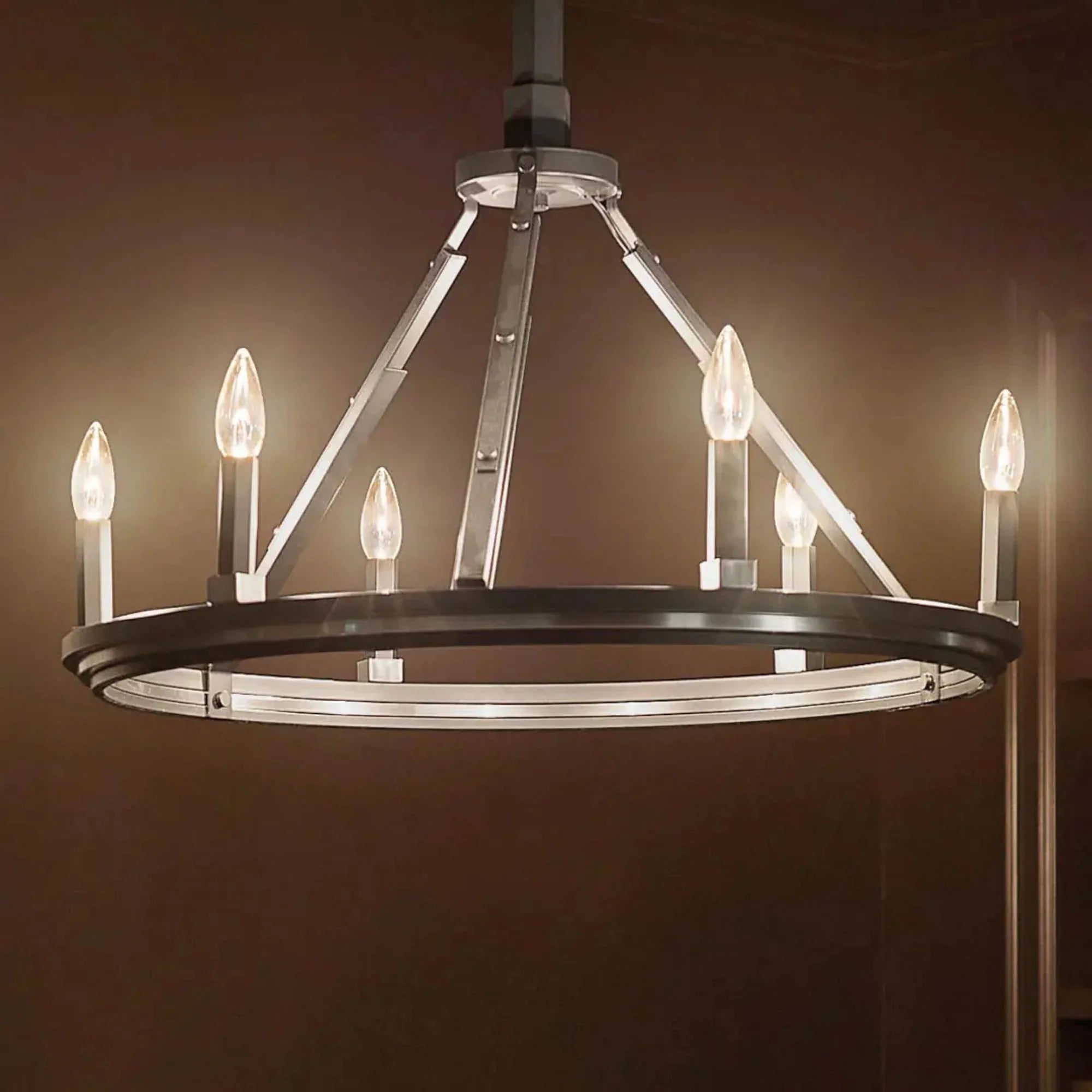 Kichler Emmala 27 in. 6-Light Chandelier, Black