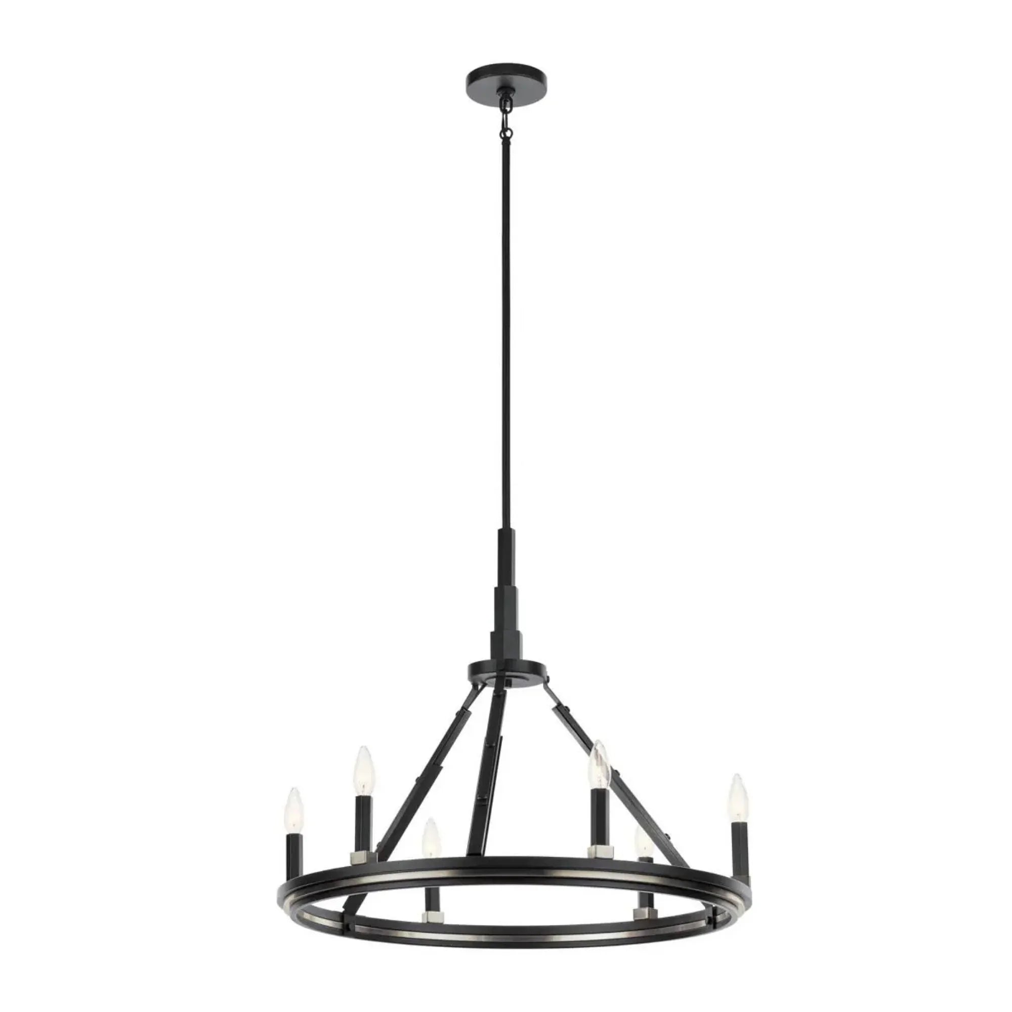 Kichler Emmala 27 in. 6-Light Chandelier, Black