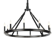 Kichler Emmala 34.25 in. 10-Light Chandelier, Black & Brushed Nickel