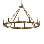 Kichler Emmala 34 in. 10-Light Chandelier, Brushed Natural Brass & Black