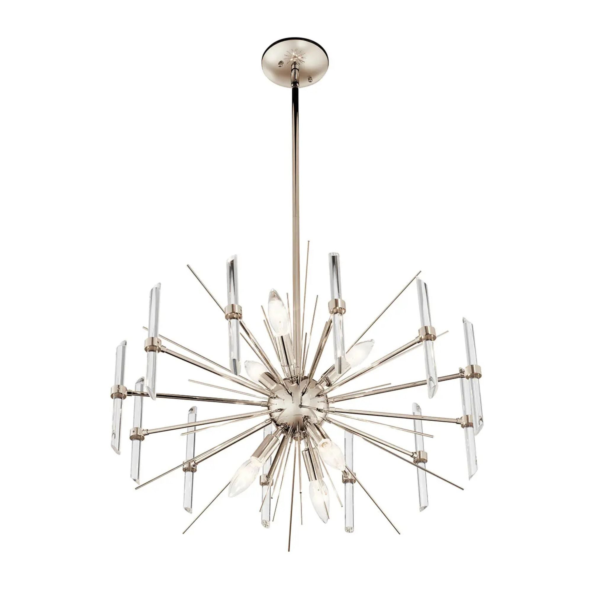 Kichler Lighting - Eris 24" 6-Light Chandelier, Polished Nickel Finish | Bees Lighting