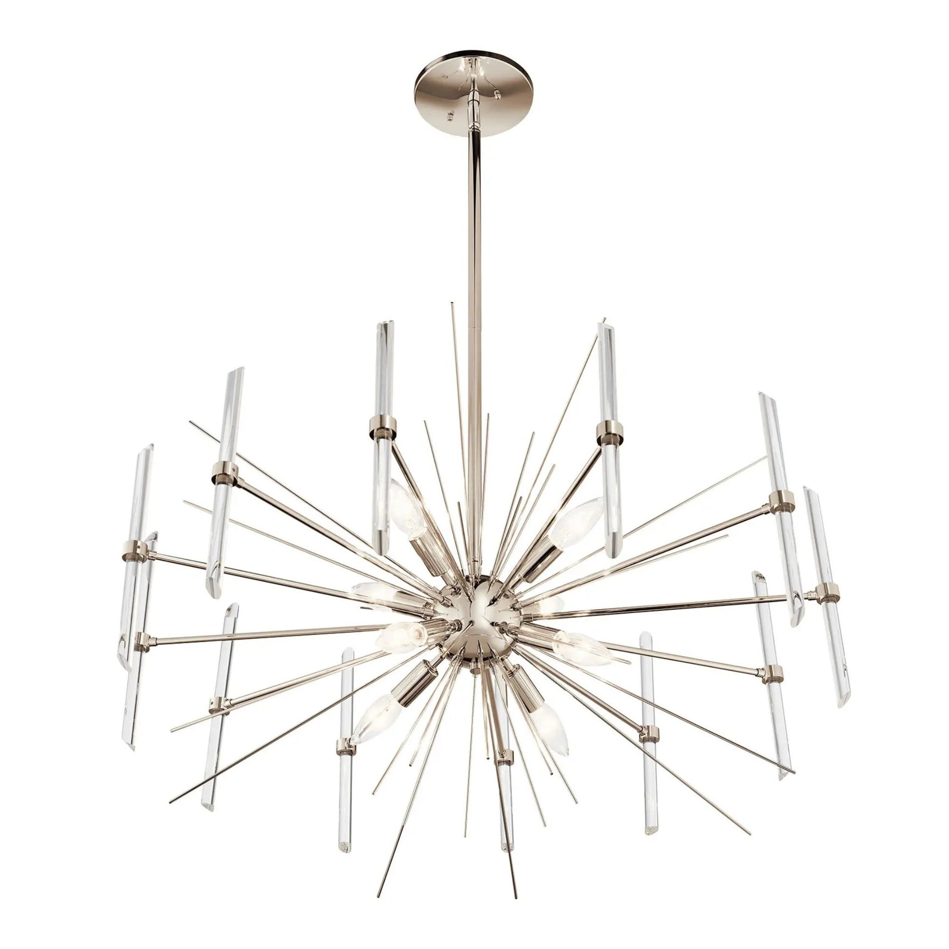 Kichler Lighting - Eris 30" 8-Light Chandelier, Polished Nickel Finish | Bees Lighting