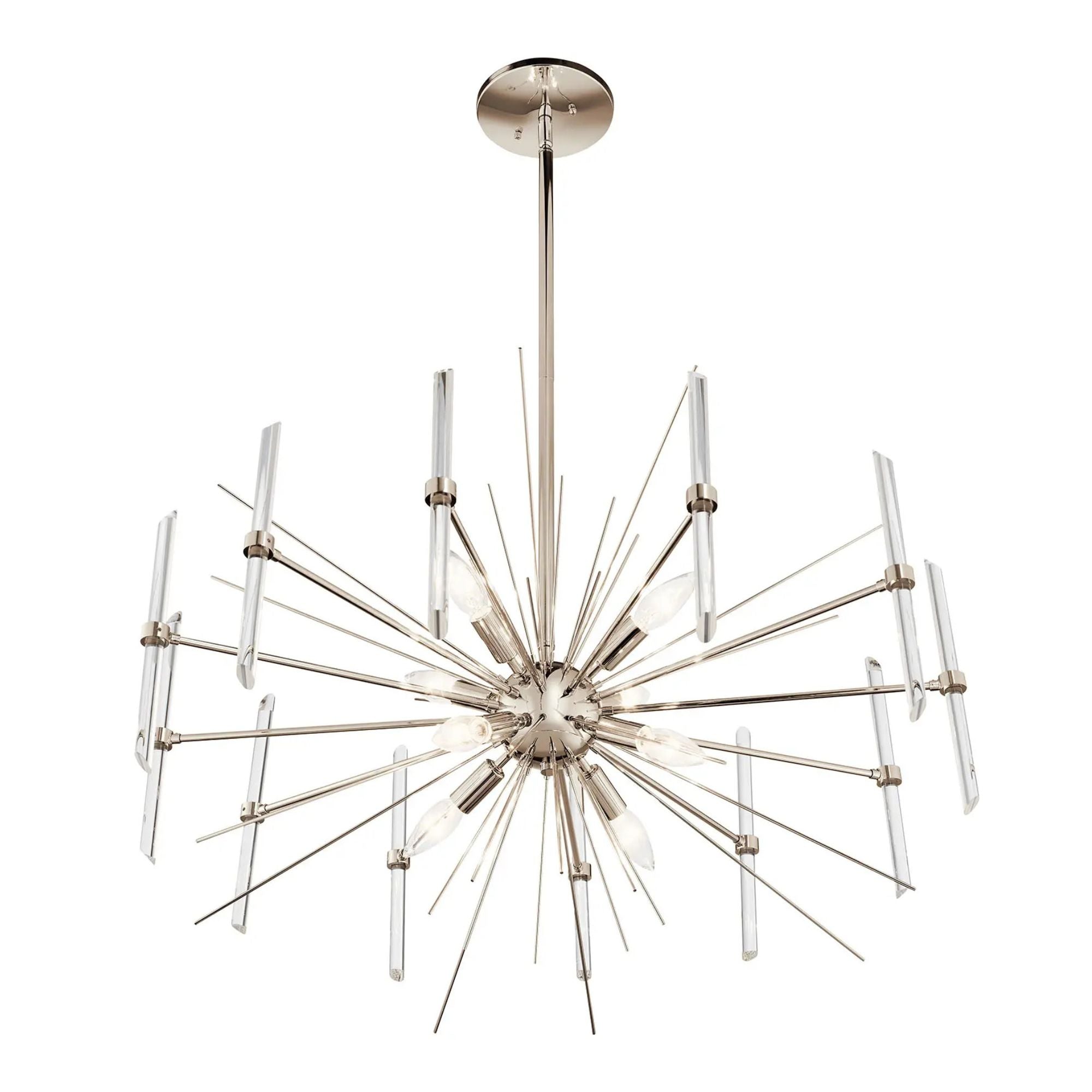 Kichler Lighting - Eris 30" 8-Light Chandelier, Polished Nickel Finish | Bees Lighting