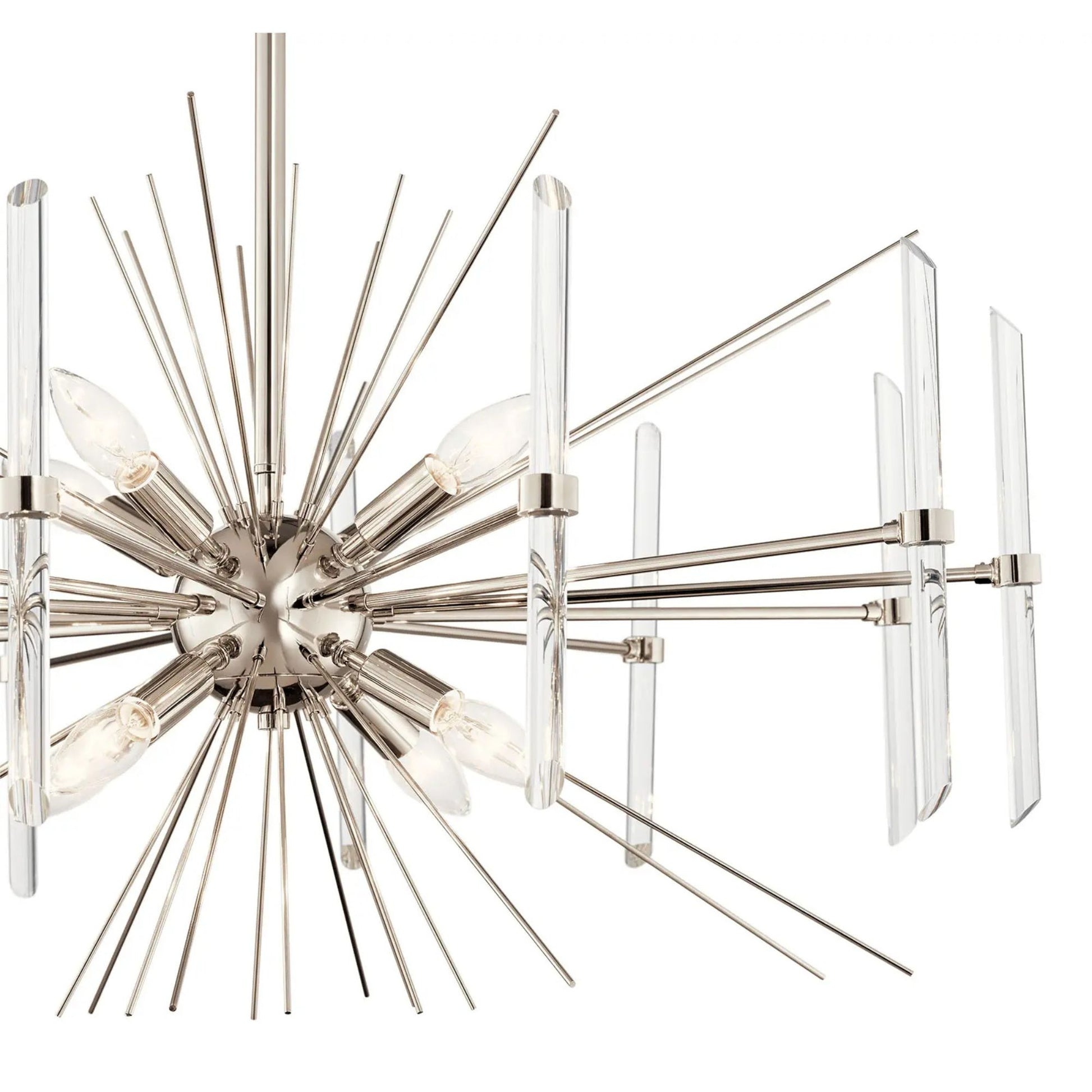 Kichler Lighting - Eris 30" 8-Light Chandelier, Polished Nickel Finish | Bees Lighting