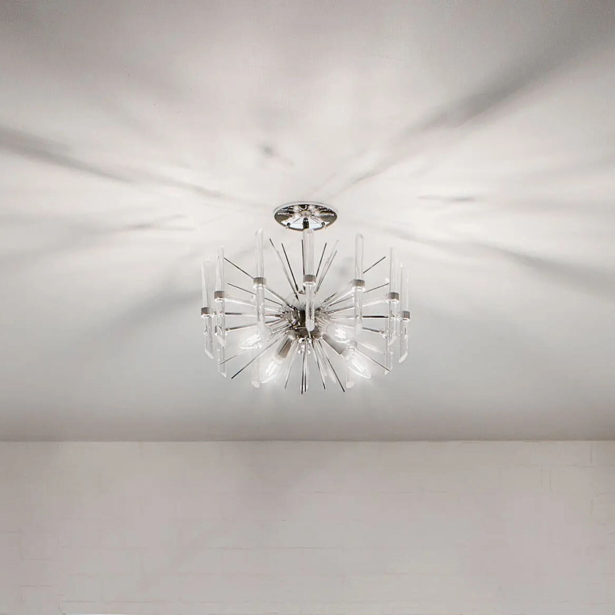 Eris 16" 4-Light Semi-Flush Mount, Polished Nickel Finish