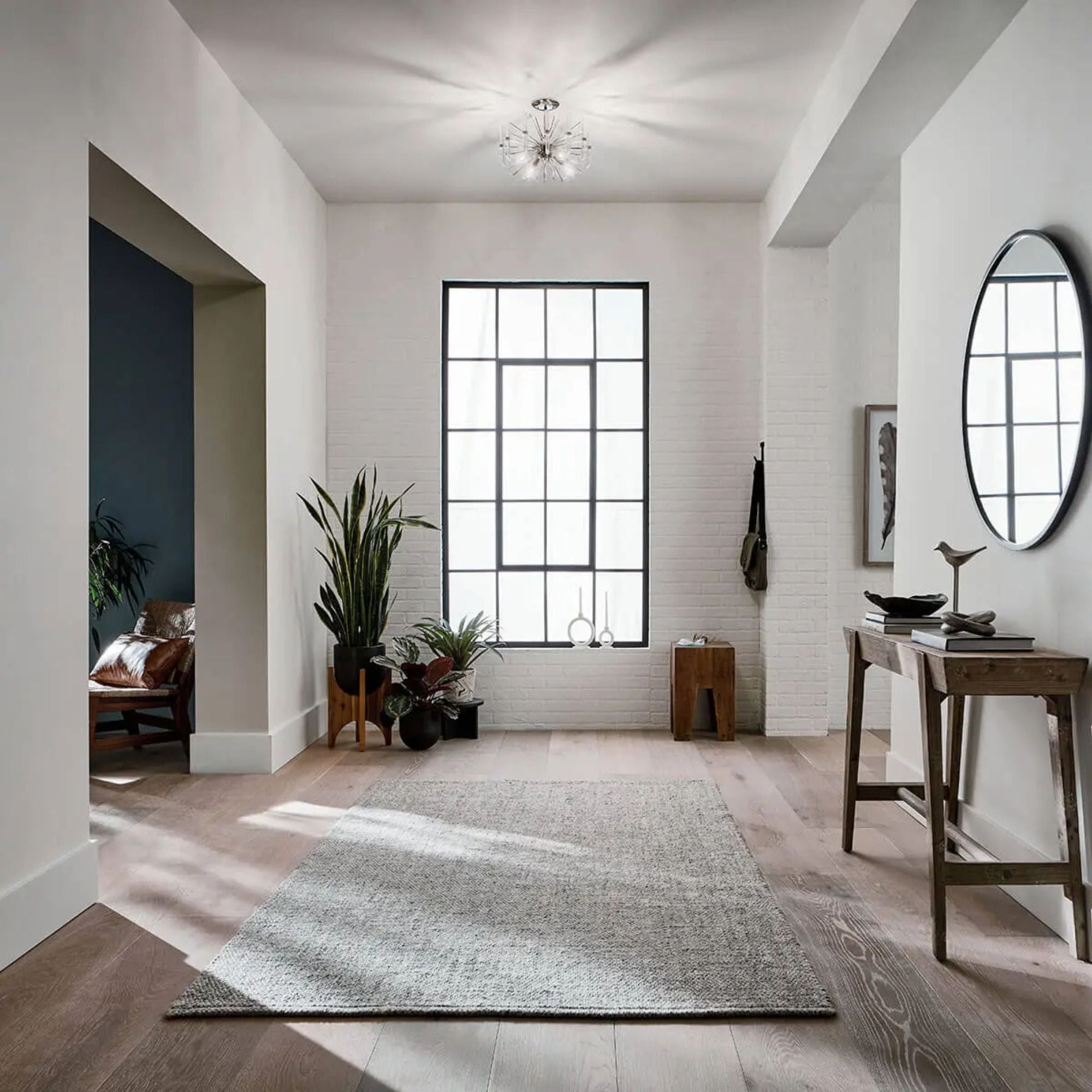 Eris 16" 4-Light Semi-Flush Mount, Polished Nickel Finish