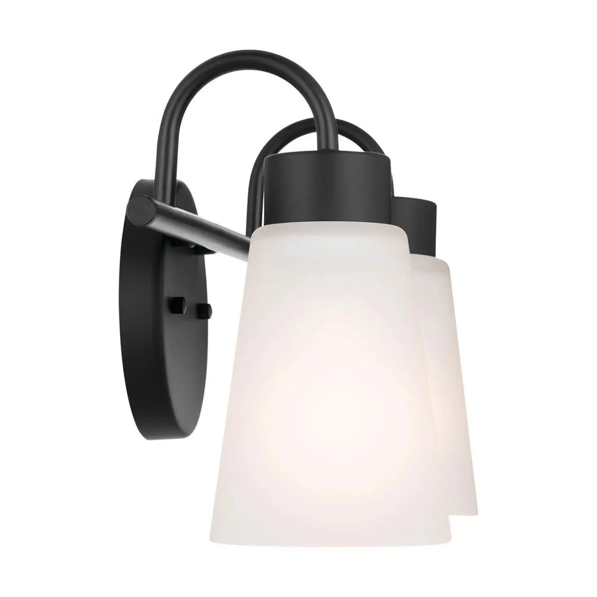 Erma 14" 2-Light Bath Vanity Light, Black Finish