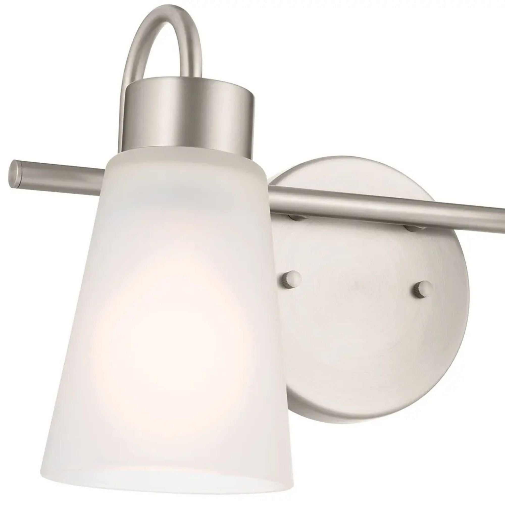 Erma 14" 2-Light Bath Vanity Light, Brushed Nickel Finish