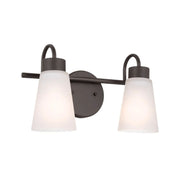 Erma 14" 2-Light Bath Vanity Light, Olde Bronze Finish