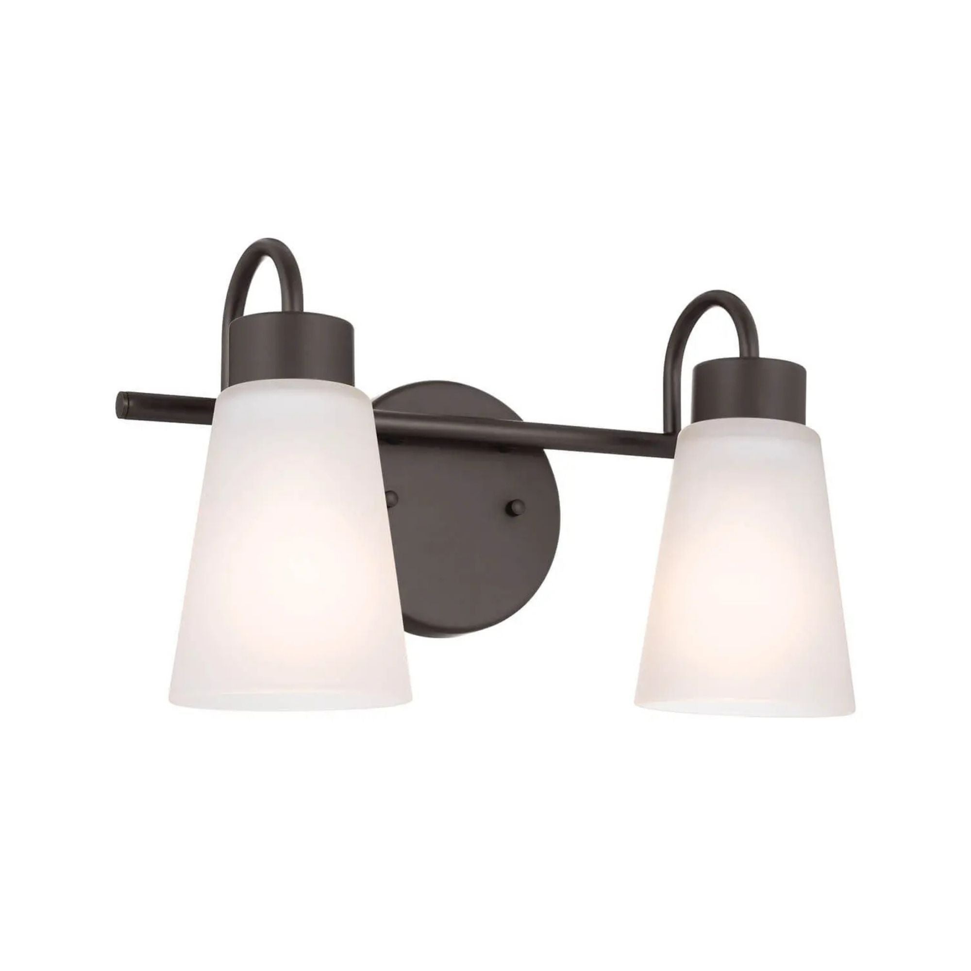 Erma 14" 2-Light Bath Vanity Light, Olde Bronze Finish