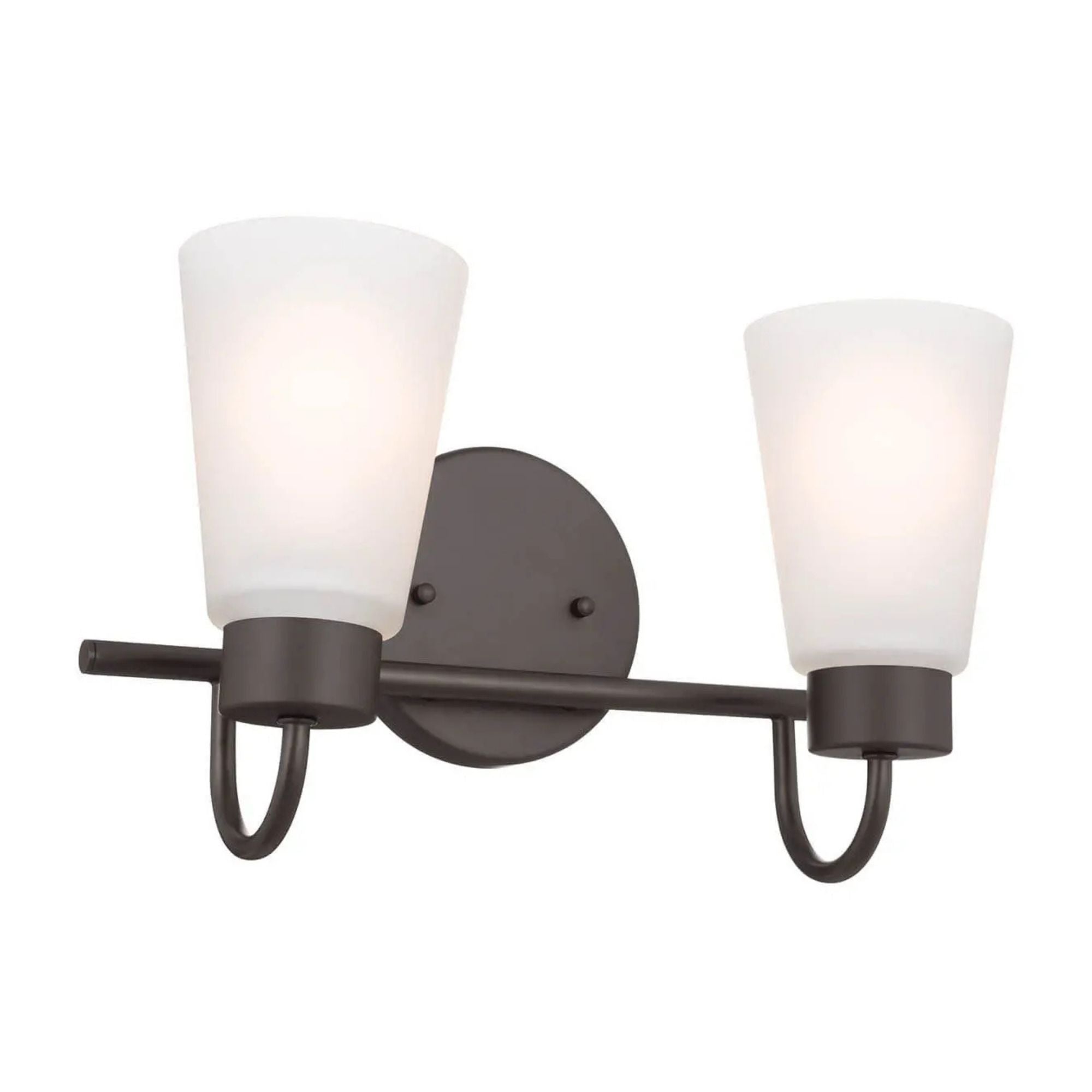 Erma 14" 2-Light Bath Vanity Light, Olde Bronze Finish