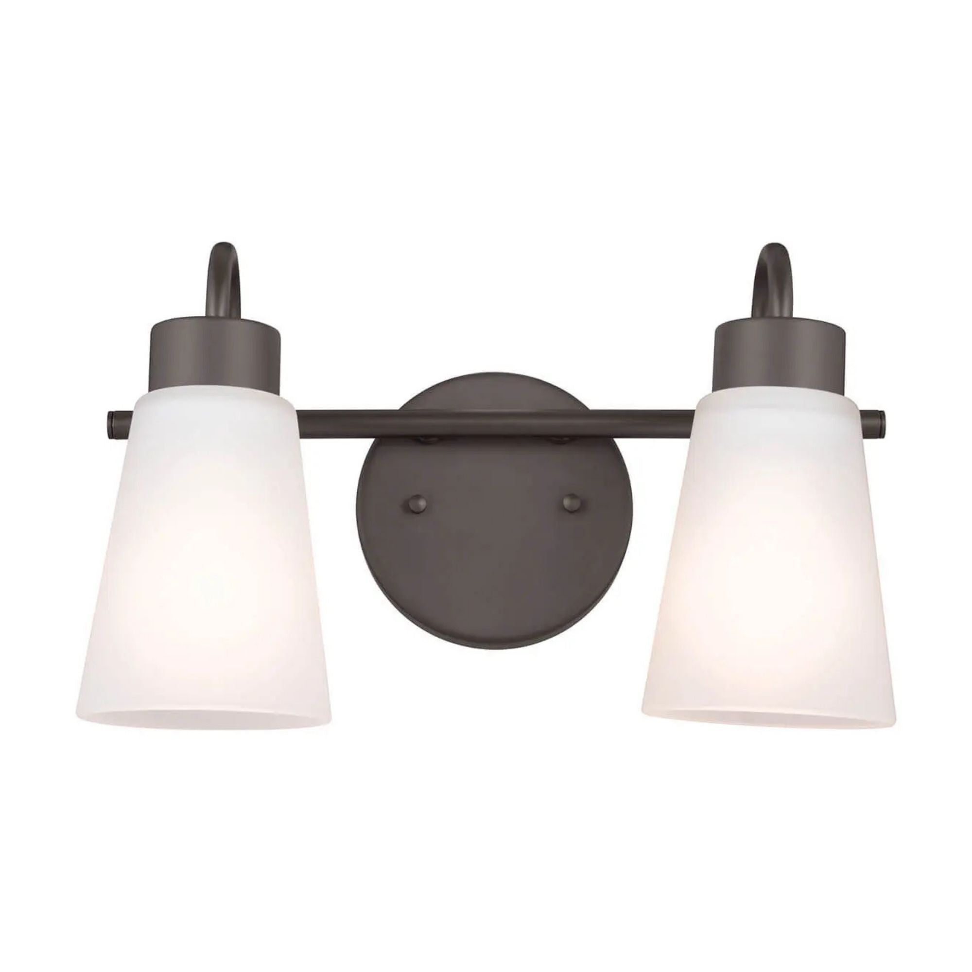 Erma 14" 2-Light Bath Vanity Light, Olde Bronze Finish