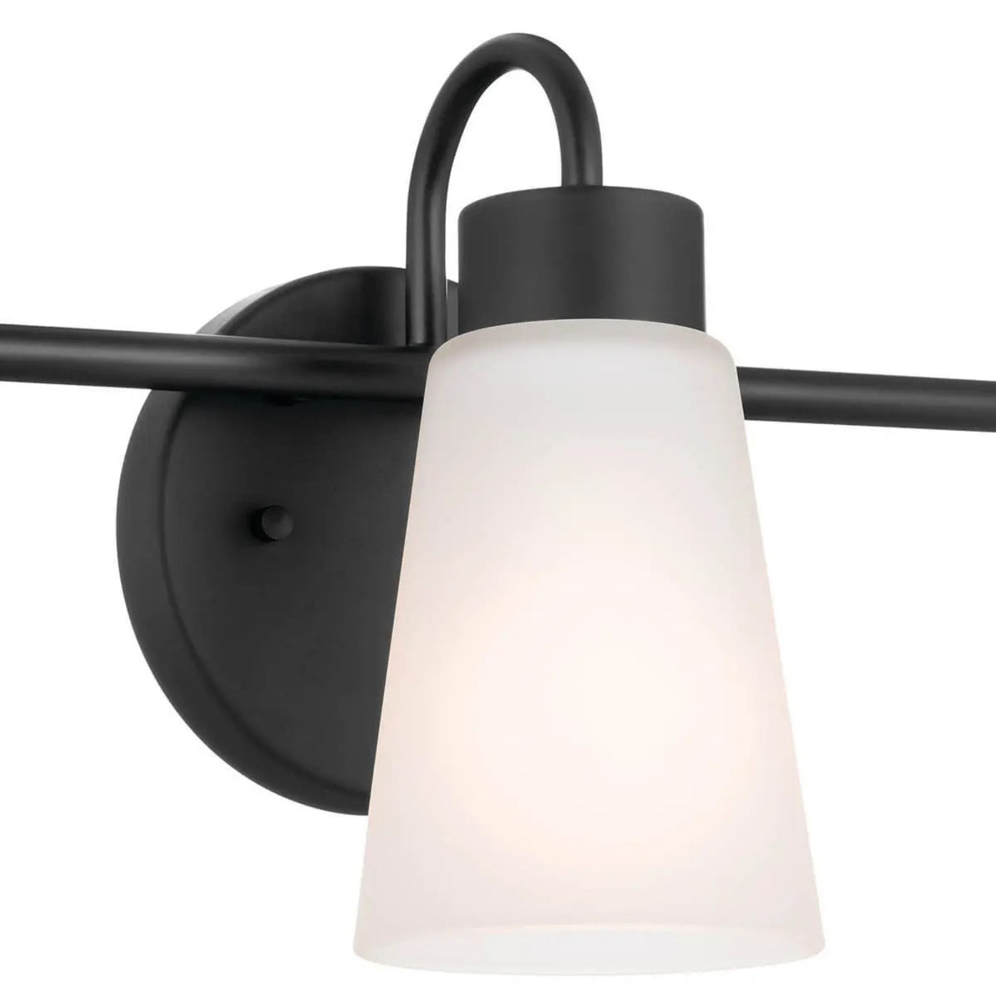 Erma 23" 3-Light Bath Vanity Light, Black Finish