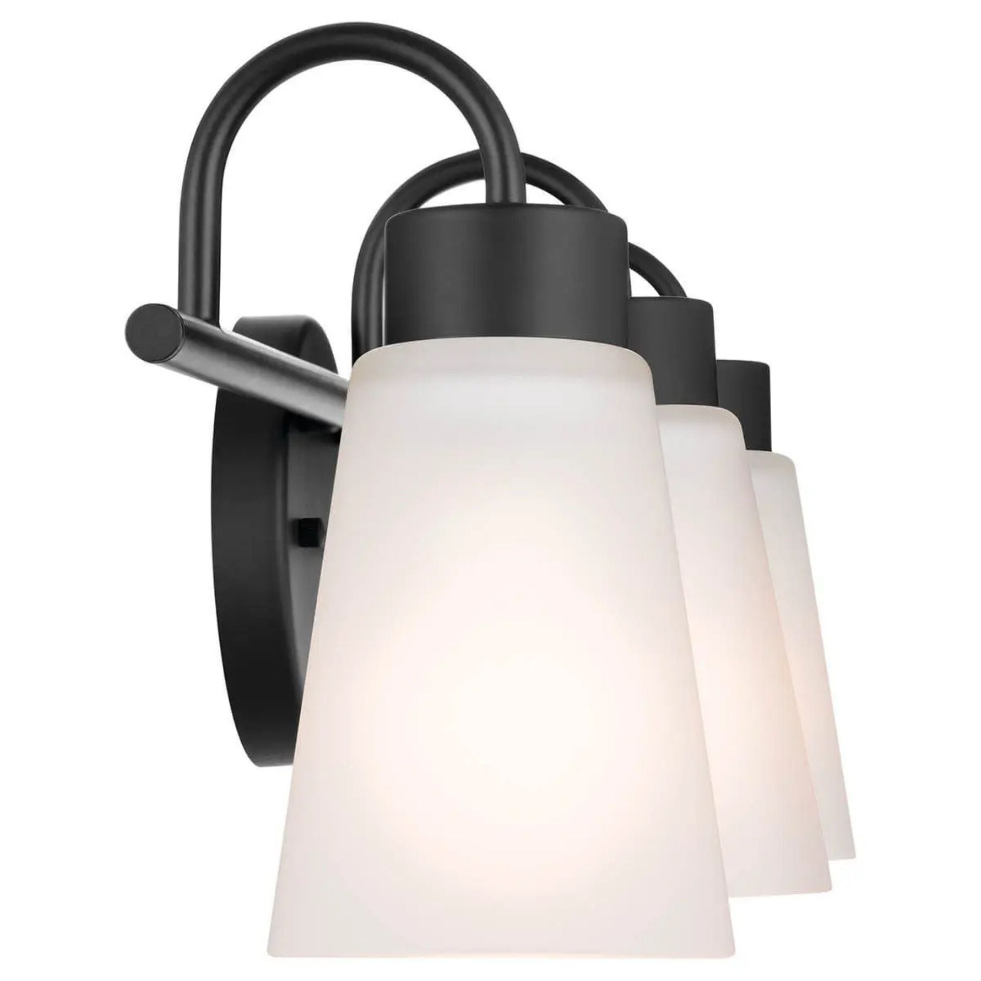 Erma 23" 3-Light Bath Vanity Light, Black Finish