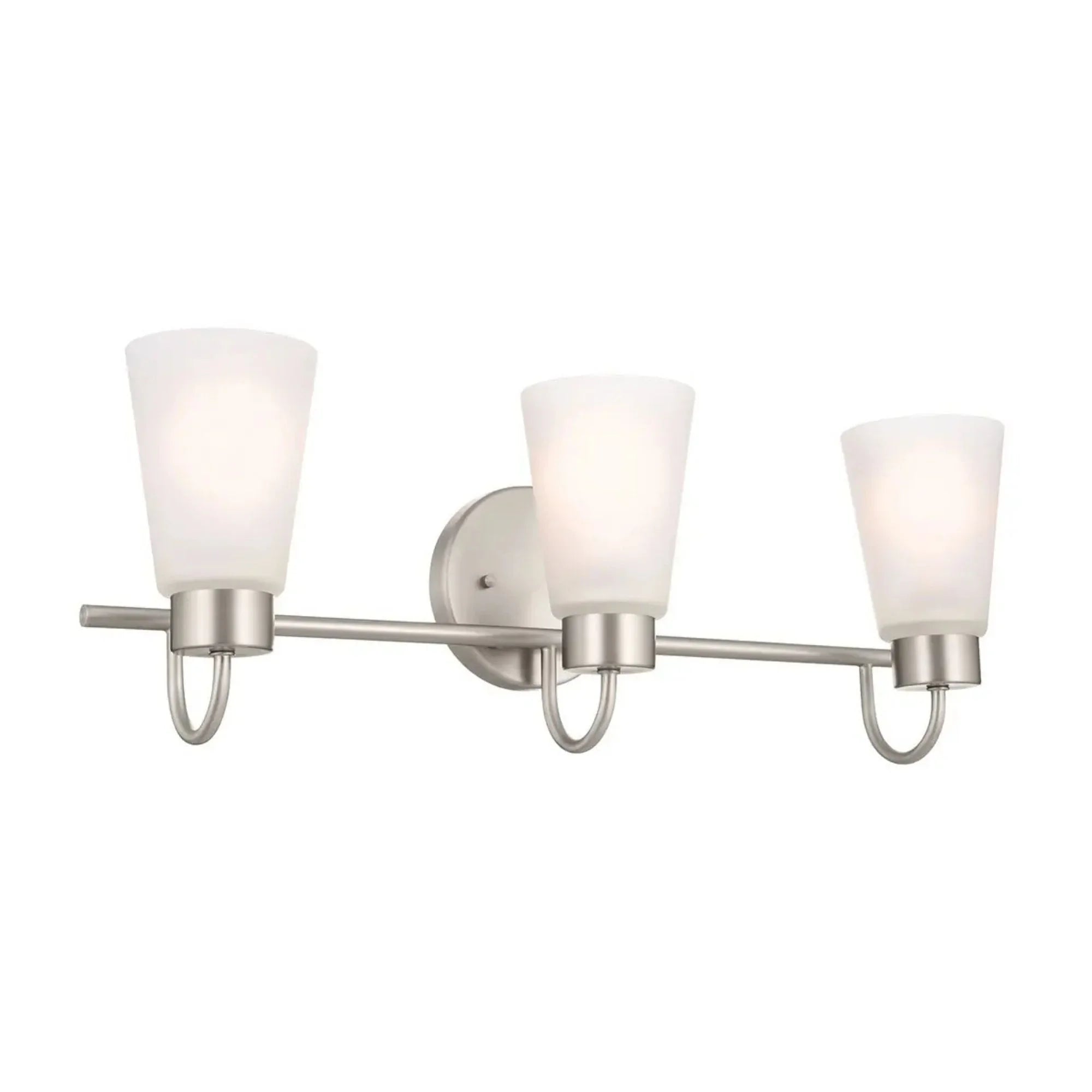 Erma 23" 3-Light Bath Vanity Light, Brushed Nickel Finish