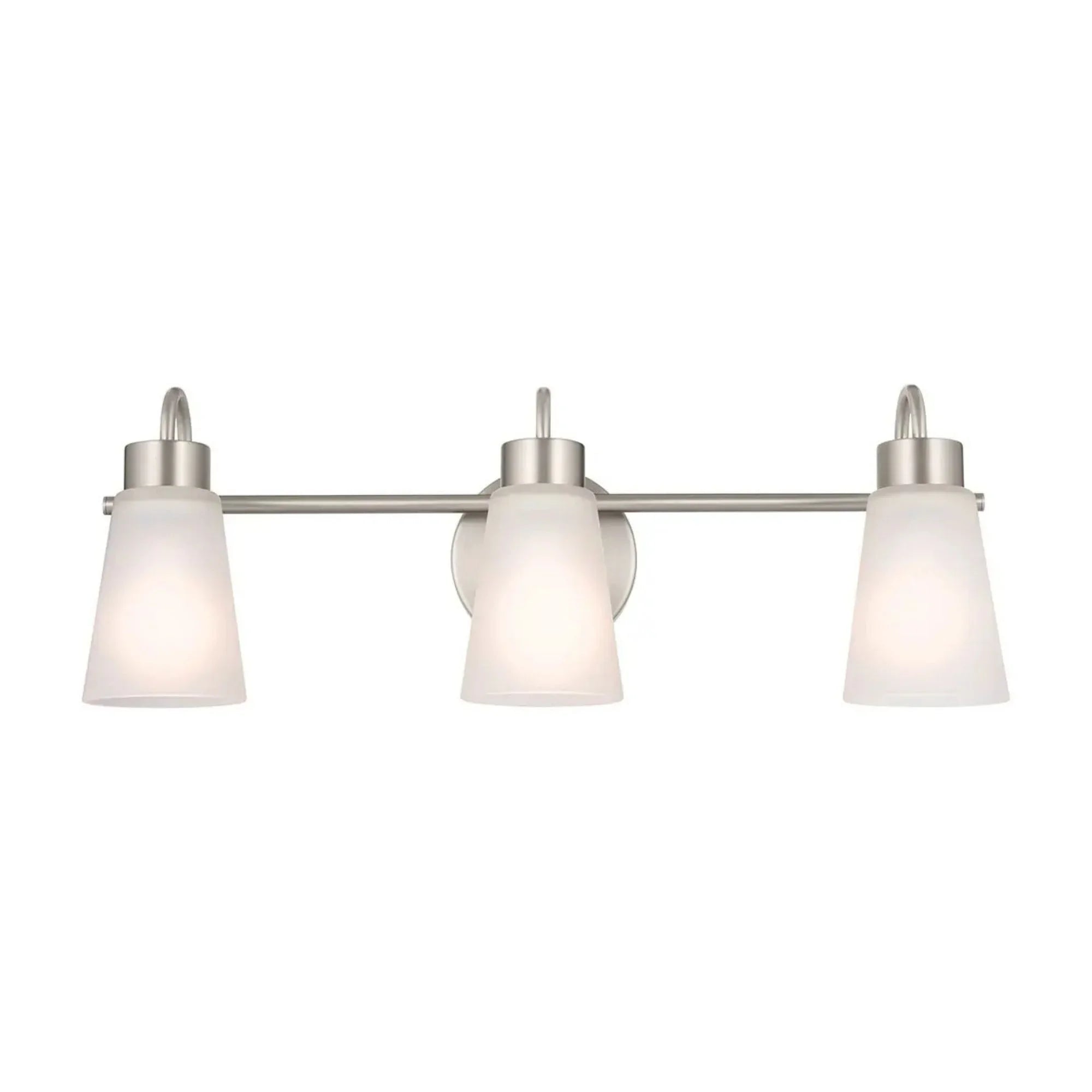 Erma 23" 3-Light Bath Vanity Light, Brushed Nickel Finish