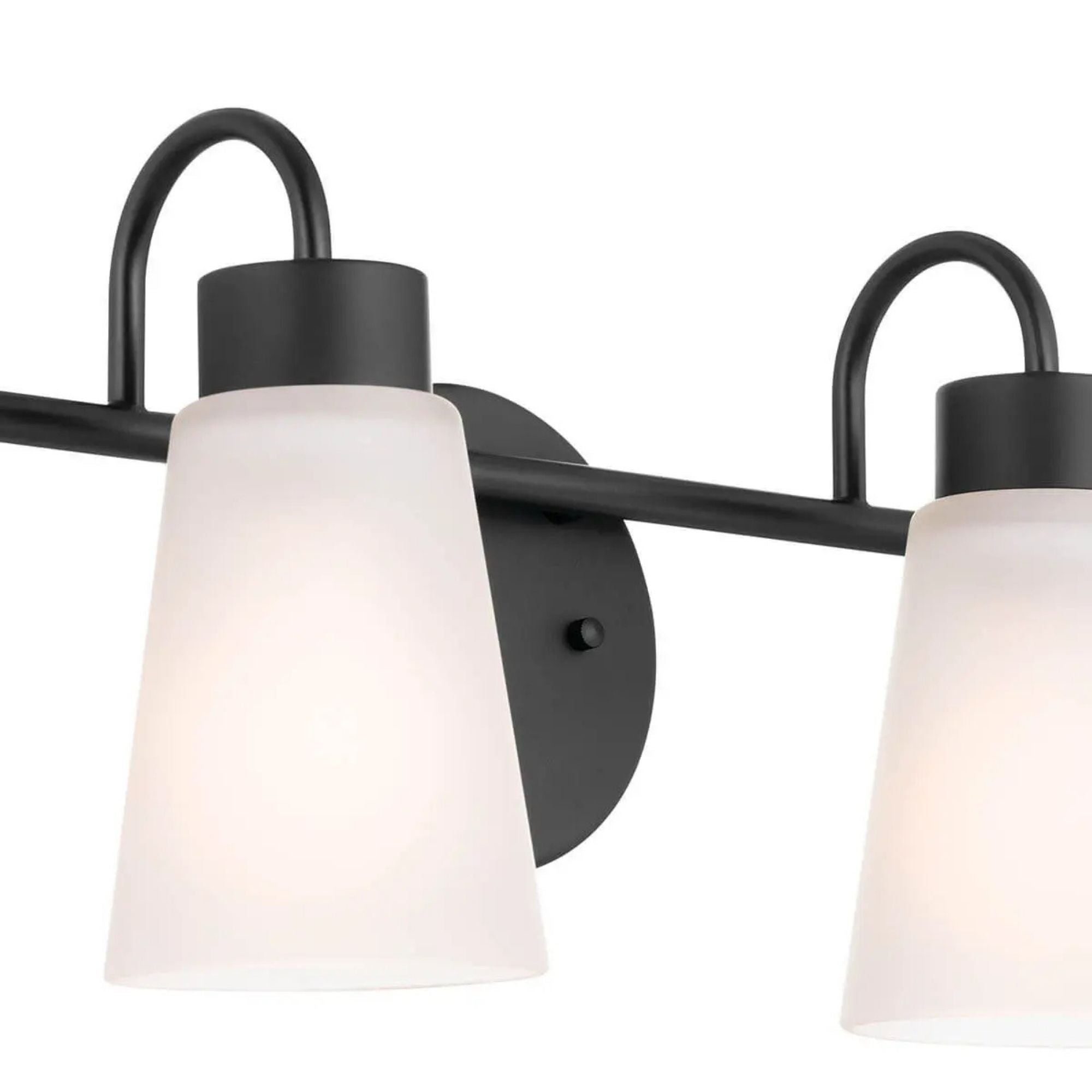 Erma 33" 4-Light Bath Vanity Light, Black Finish