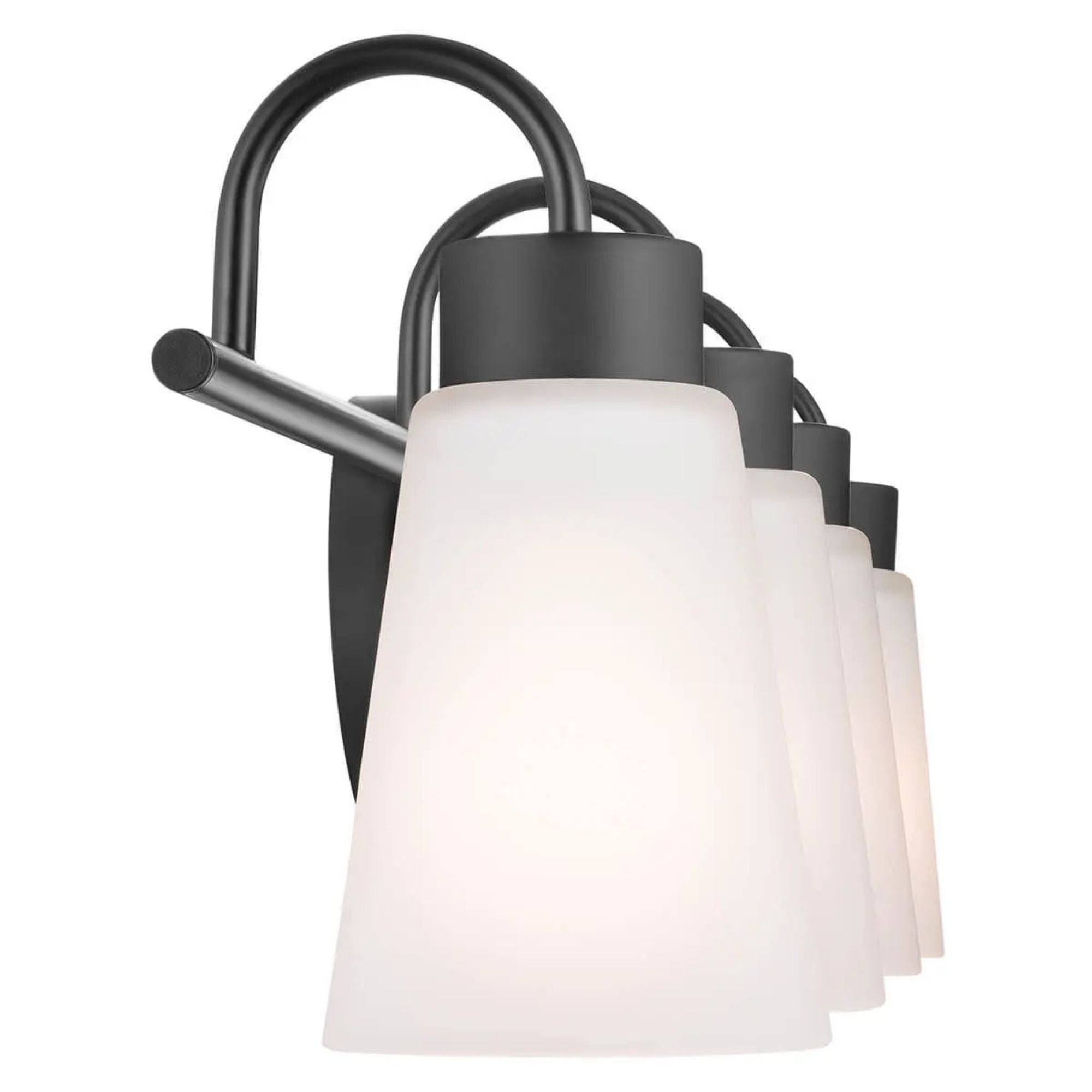 Erma 33" 4-Light Bath Vanity Light, Black Finish