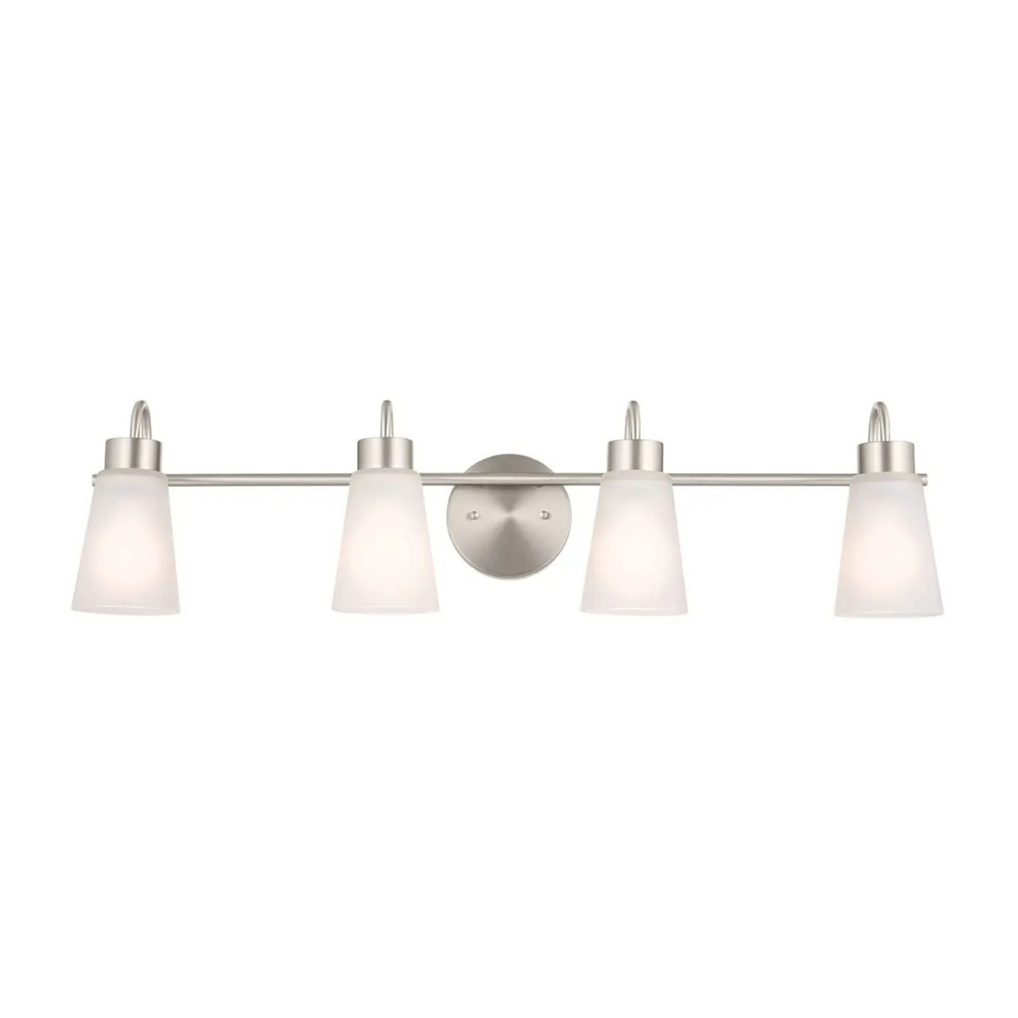 Erma 33" 4-Light Bath Vanity Light, Brushed Nickel Finish