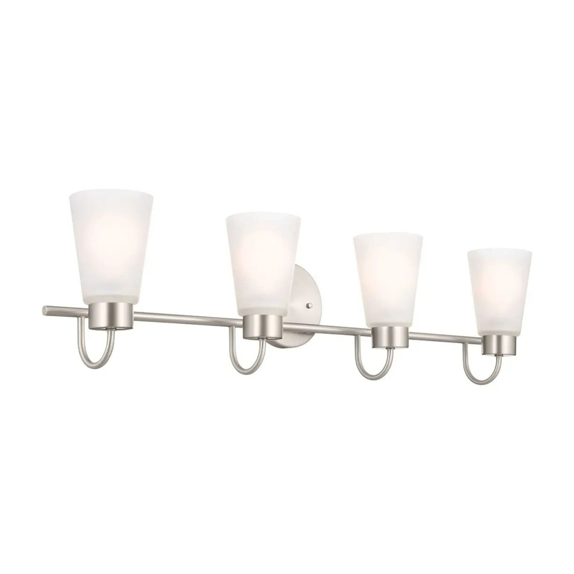 Erma 33" 4-Light Bath Vanity Light, Brushed Nickel Finish