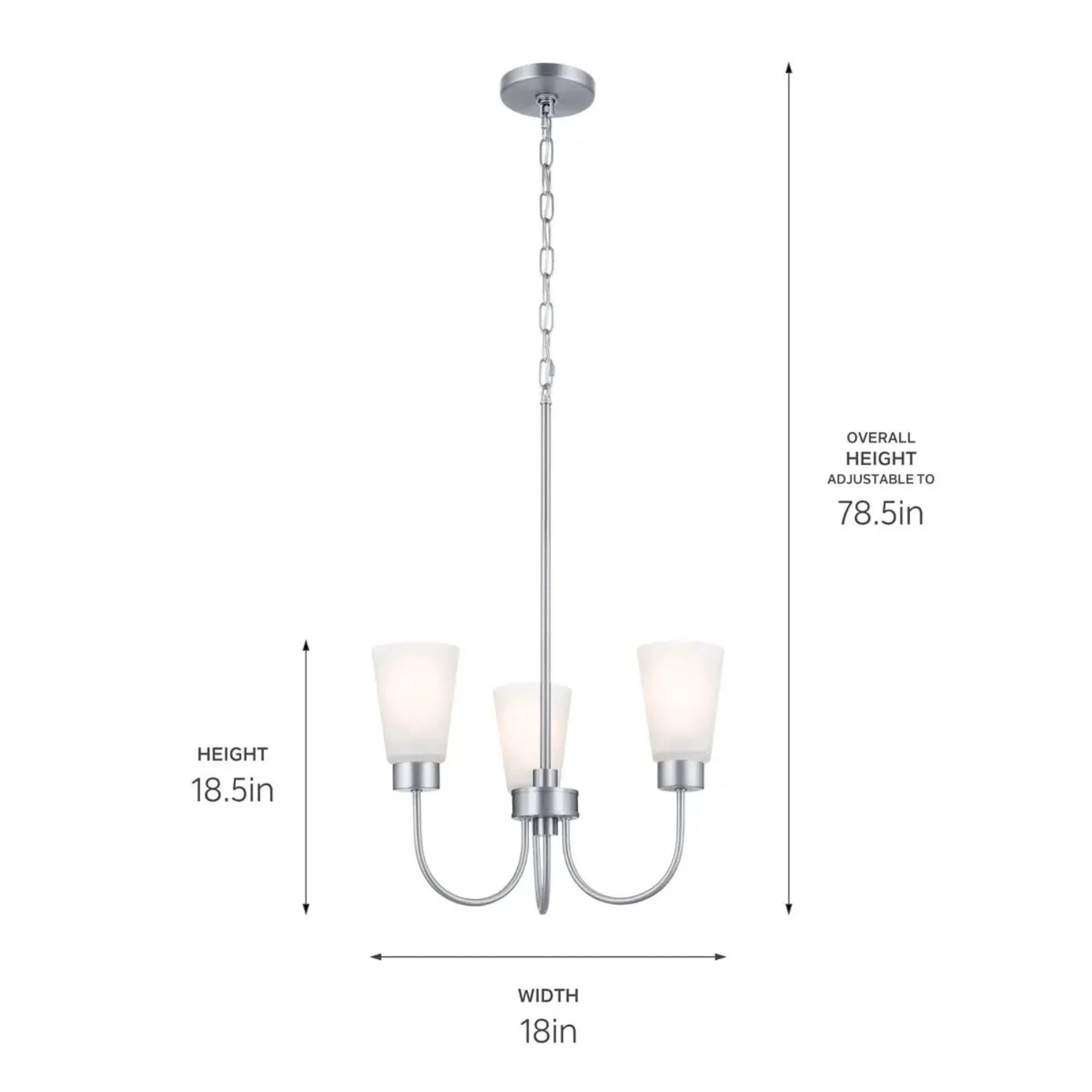 Kichler Lighting - Erma 18" Chandelier, Brushed Nickel Finish | Bees Lighting