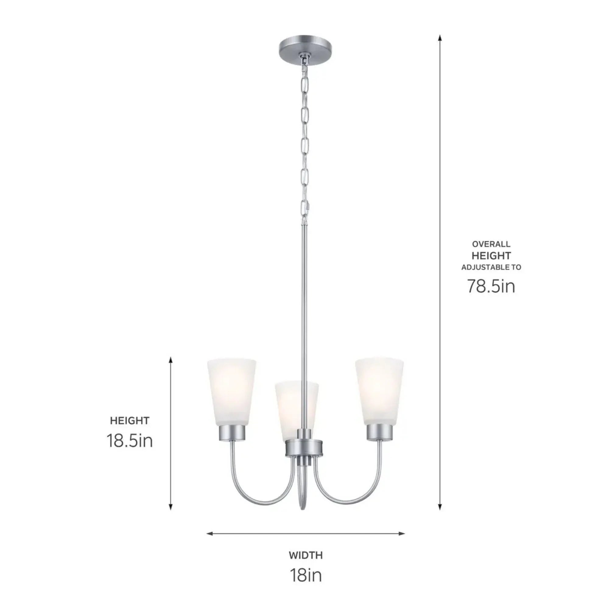 Kichler Lighting - Erma 18" Chandelier, Brushed Nickel Finish | Bees Lighting