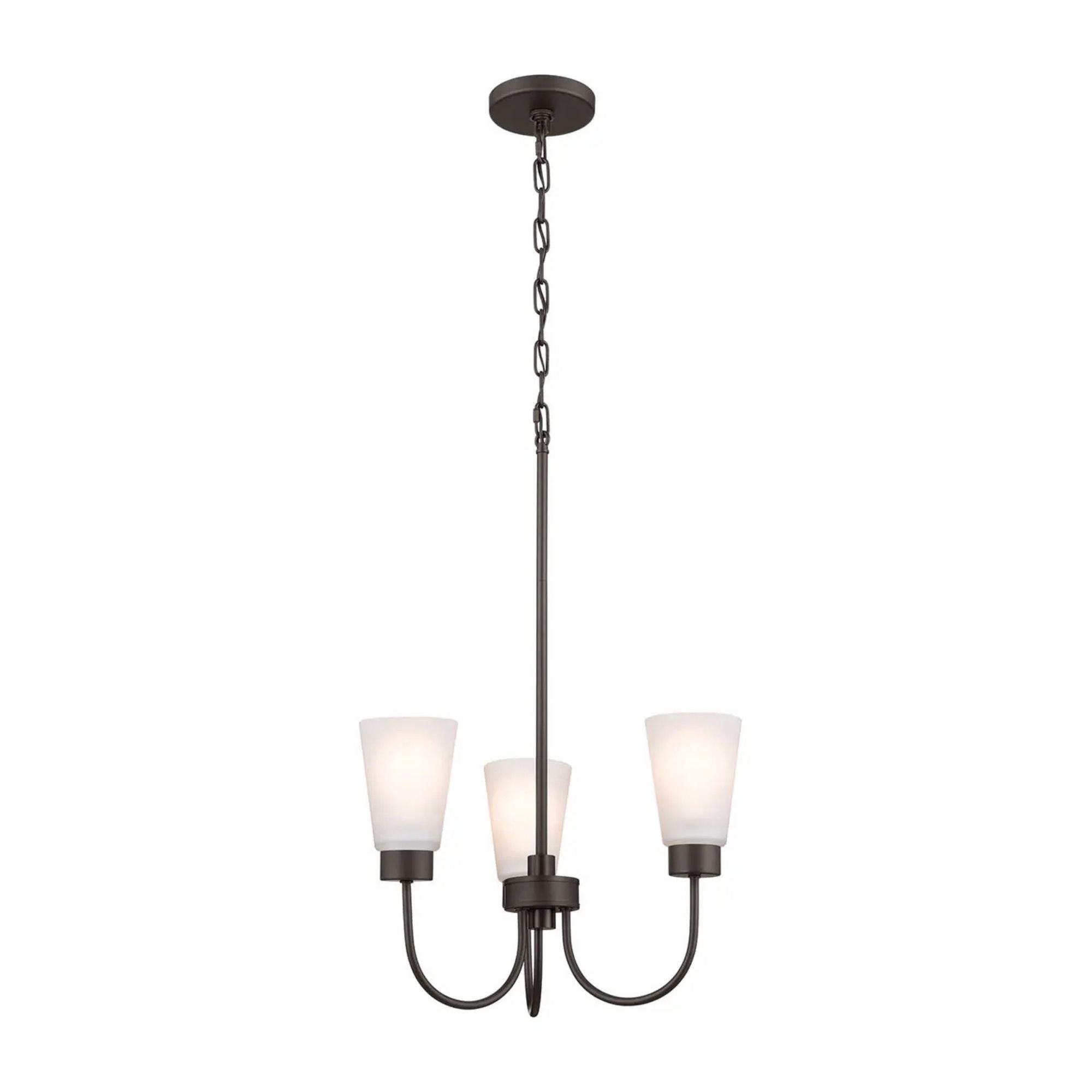 Erma 18" Chandelier, Olde Bronze Finish