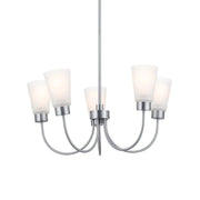 Erma 24" Chandelier, Brushed Nickel Finish