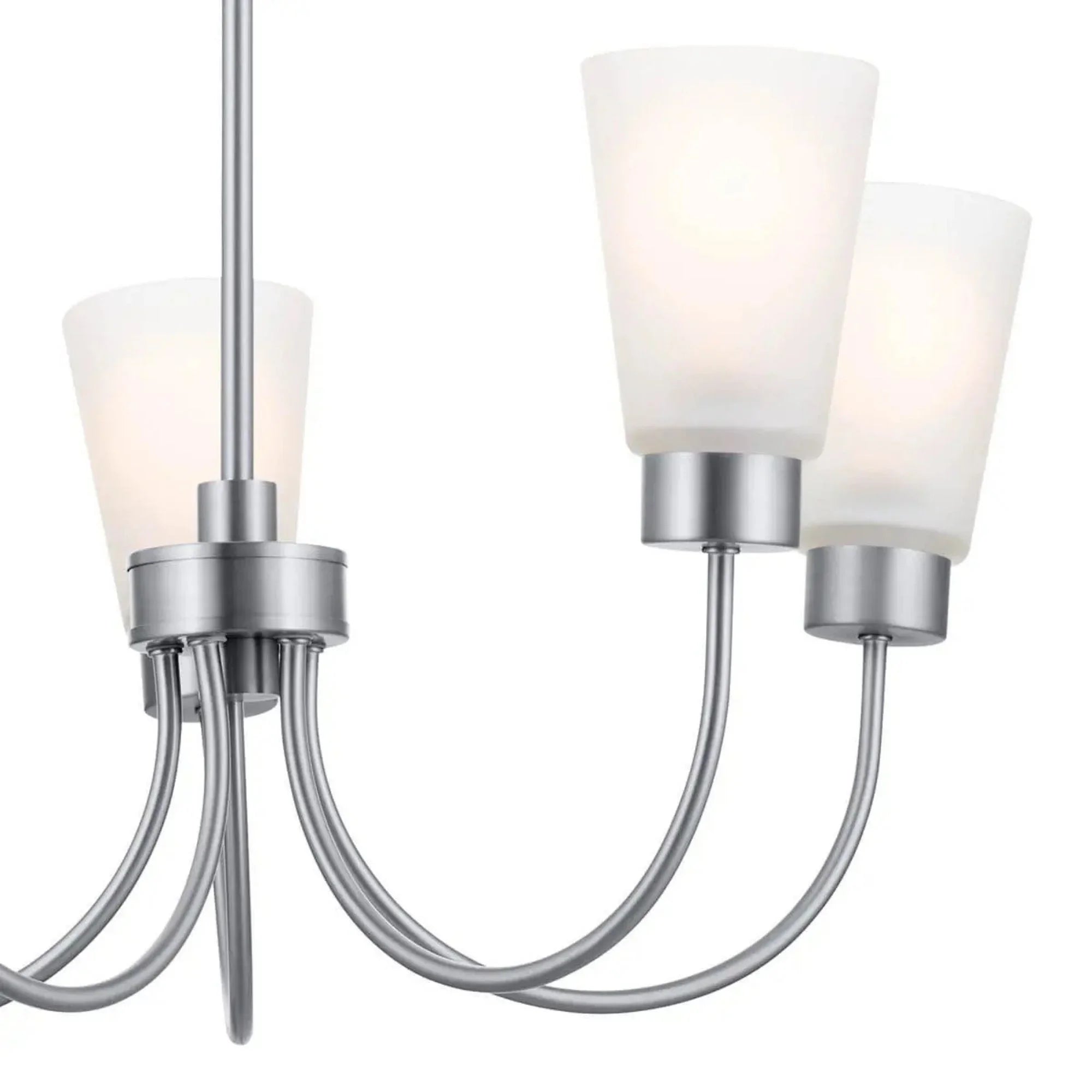 Erma 24" Chandelier, Brushed Nickel Finish