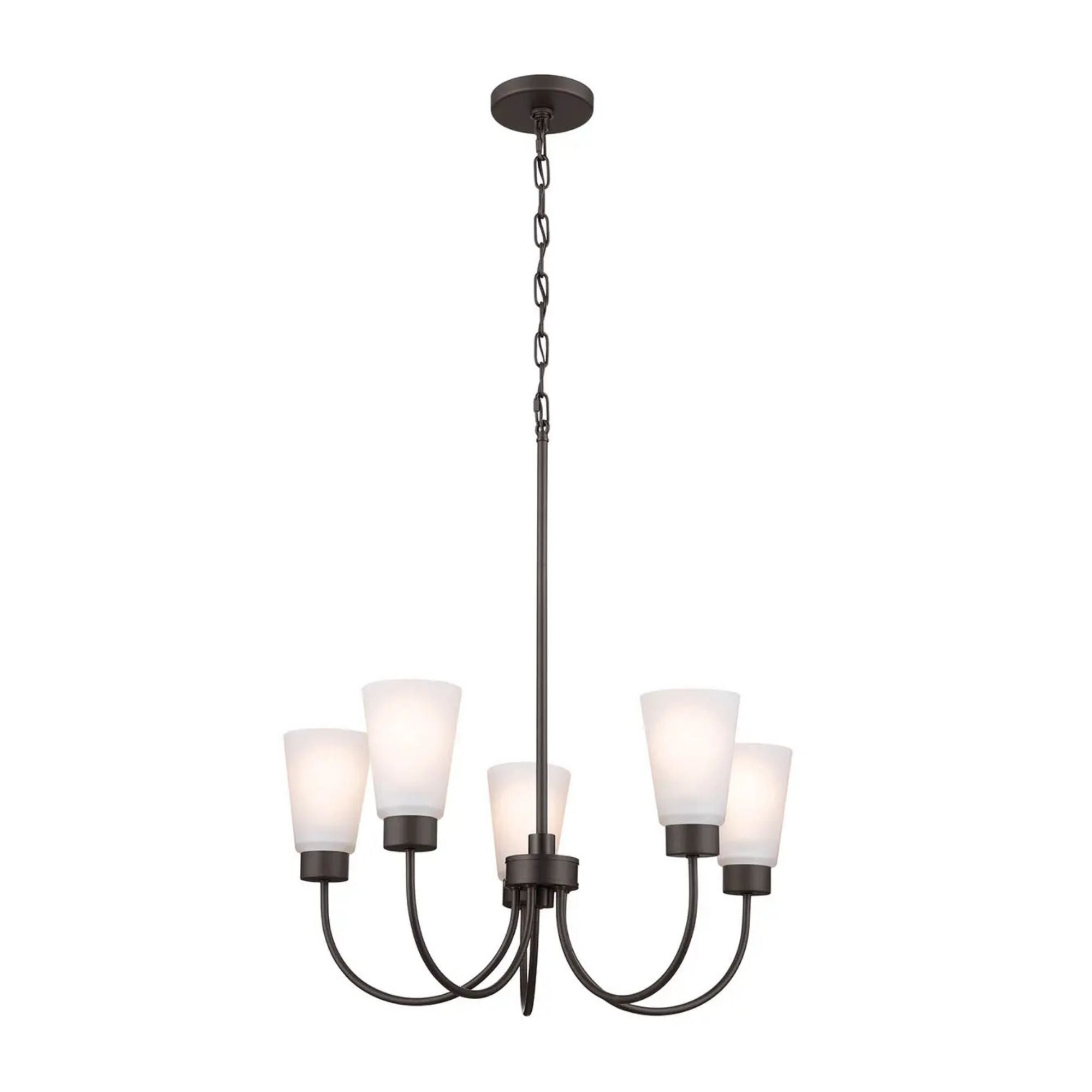 Erma 24" Chandelier, Olde Bronze Finish