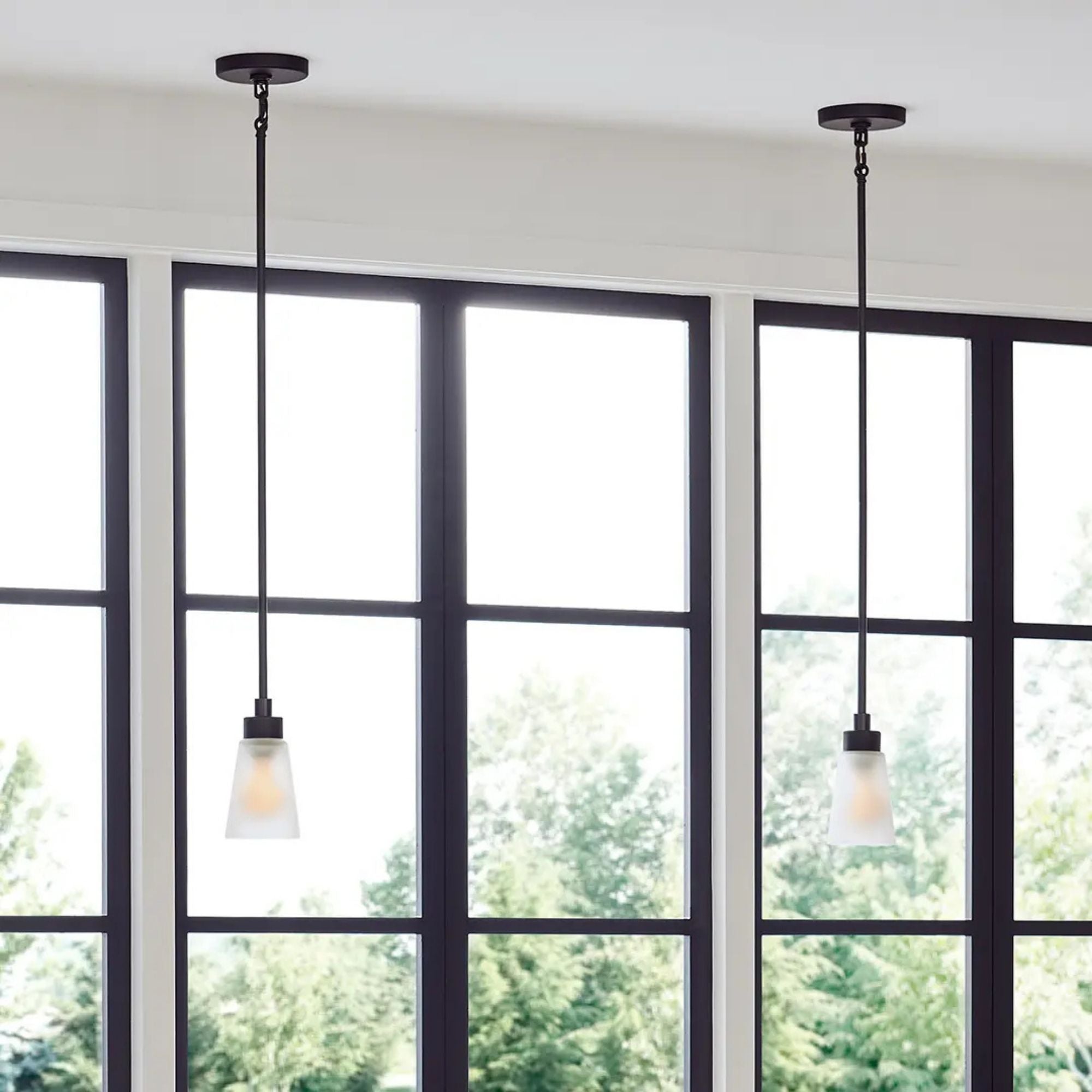 Erma 4" Mini Pendant, Black Finish