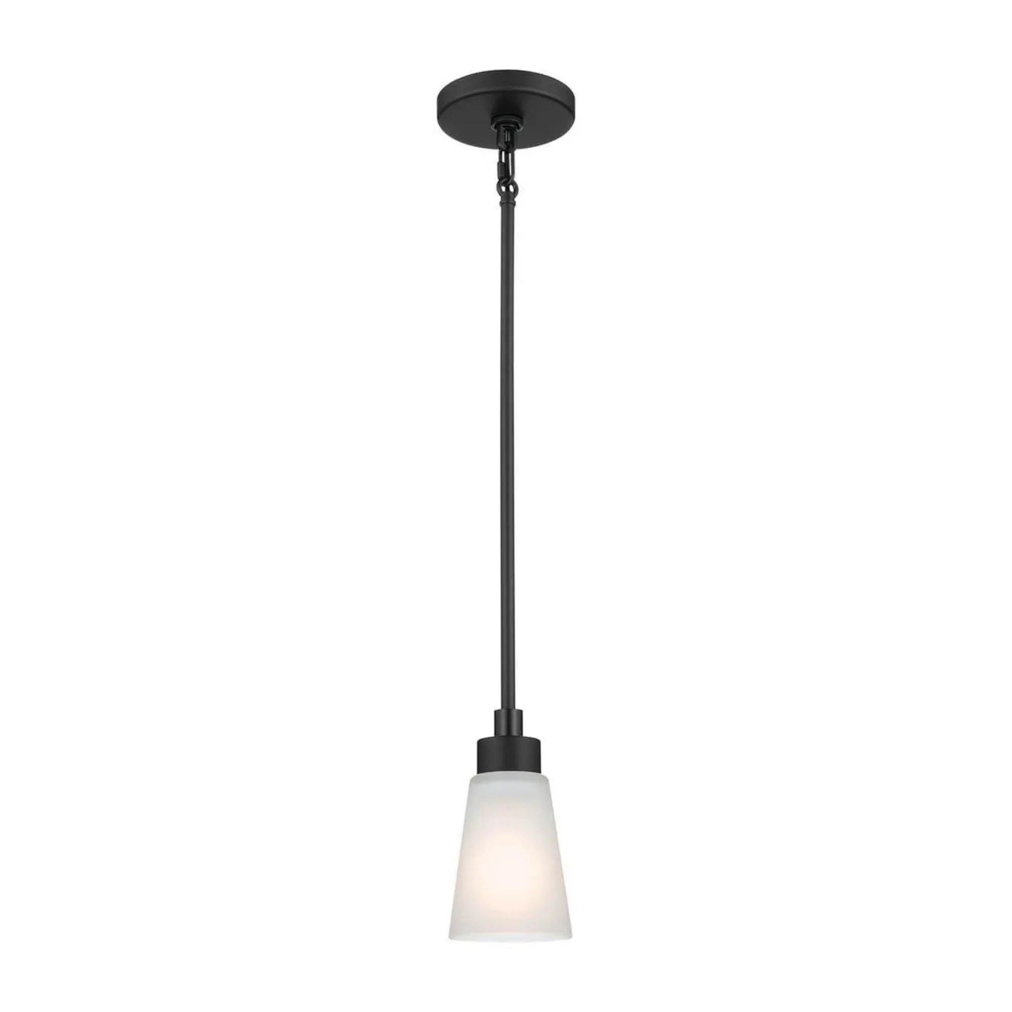 Erma 4" Mini Pendant, Black Finish
