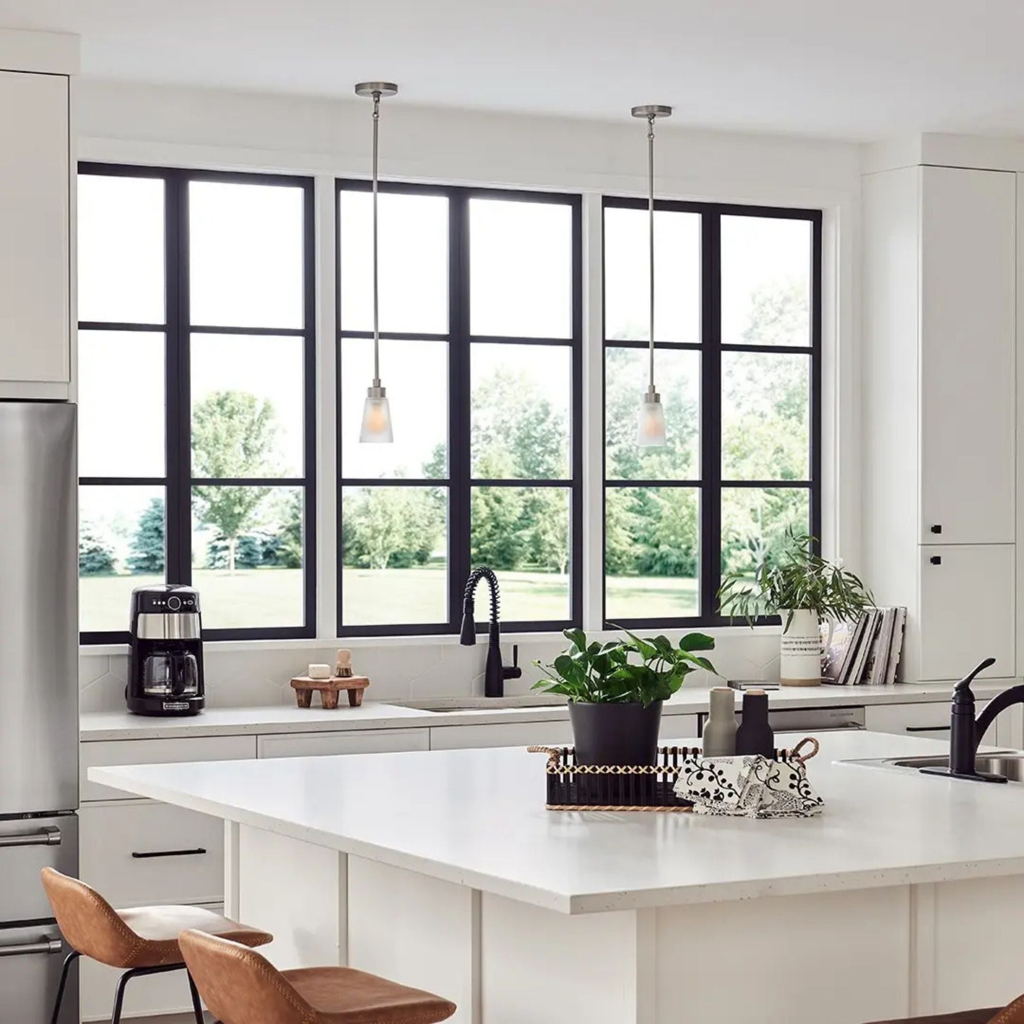 Erma 4" Mini Pendant, Brushed Nickel Finish