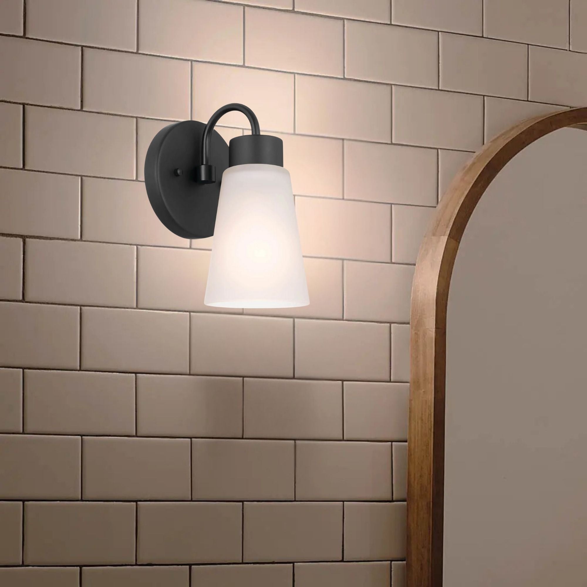 Erma 5" Wall Sconce, Black Finish