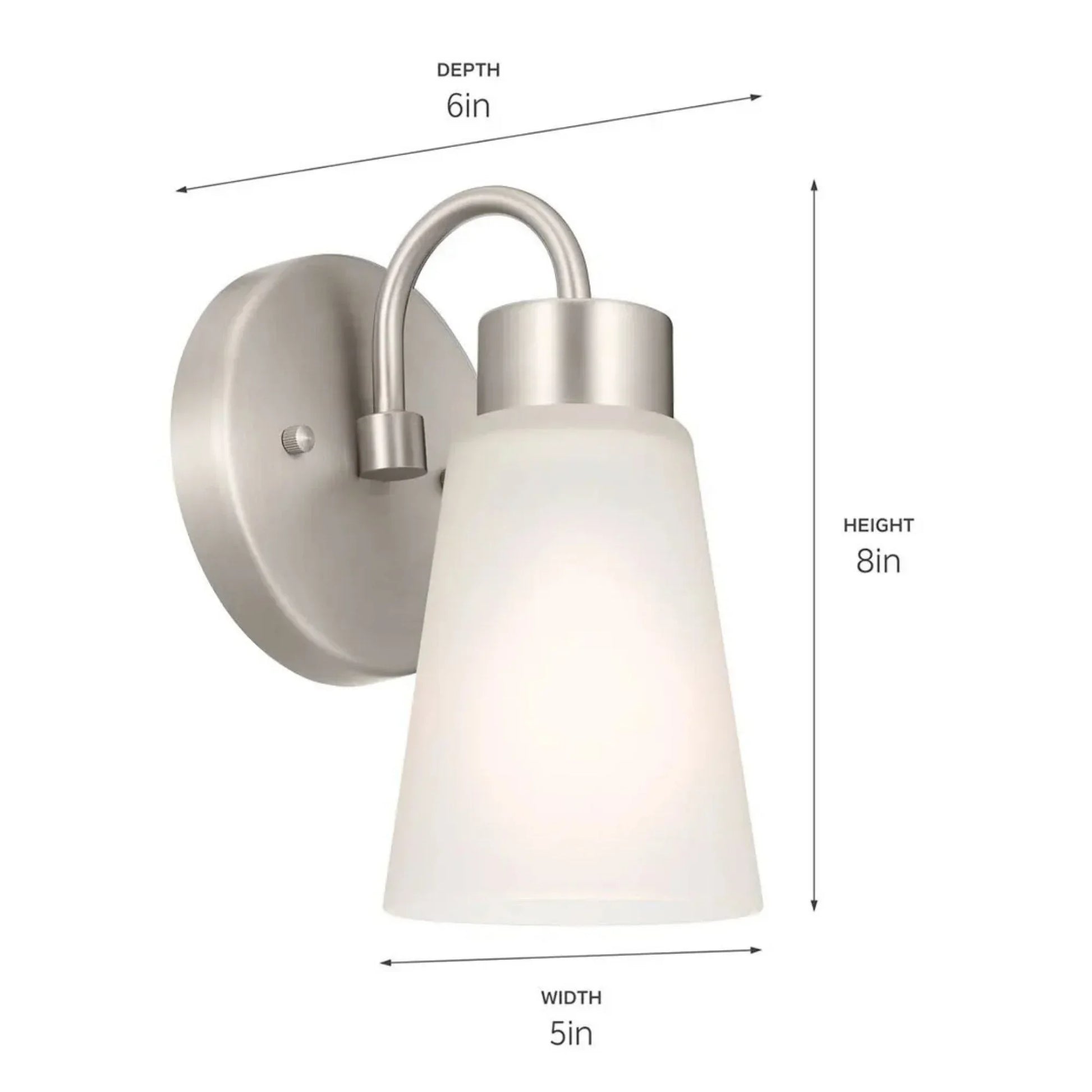 Kichler Lighting - Erma 5" Wall Sconce, Brushed Nickel Finish | Bees Lighting