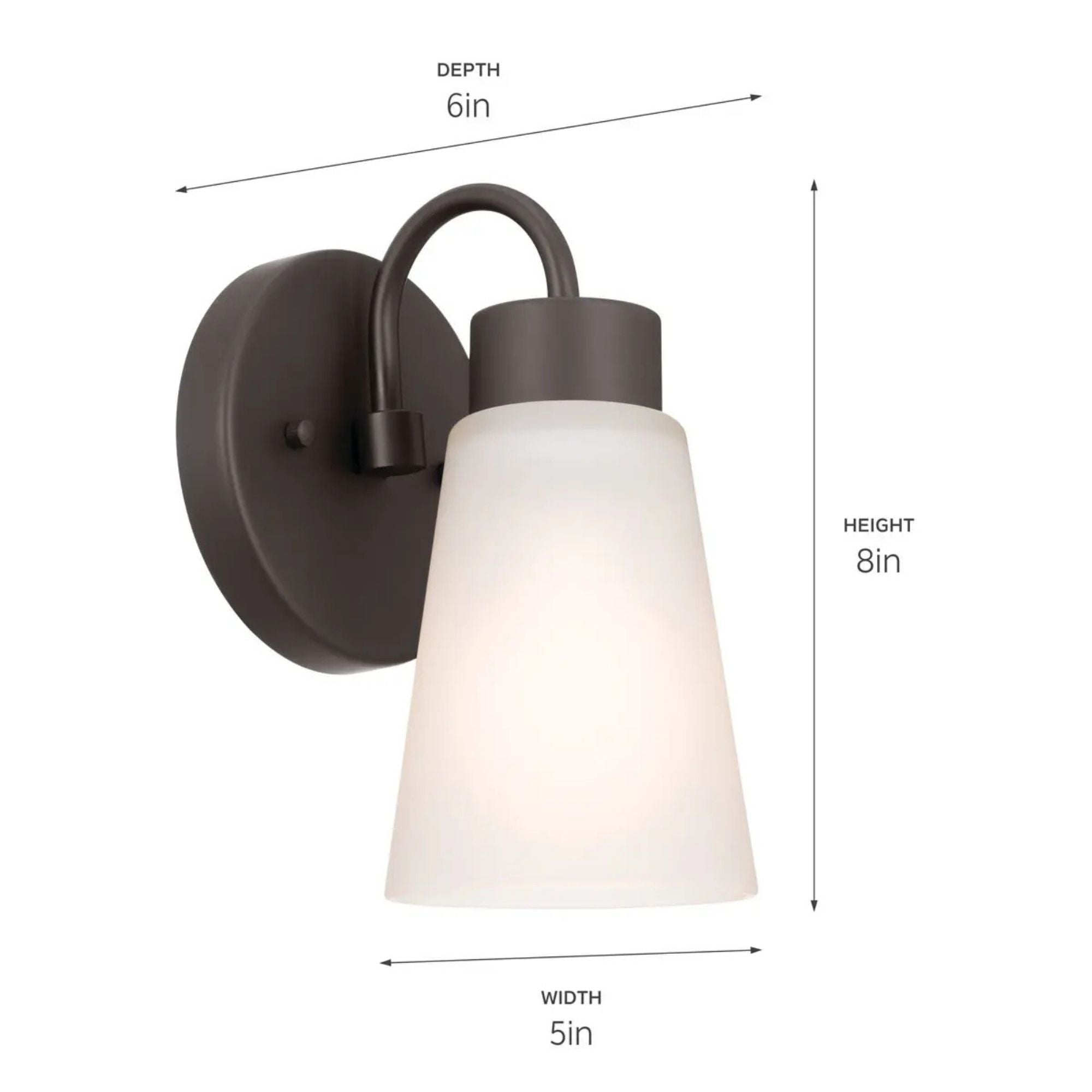 Erma 5" Wall Sconce, Olde Bronze Finish