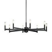Erzo 36" 8-Light Chandelier, Black Finish