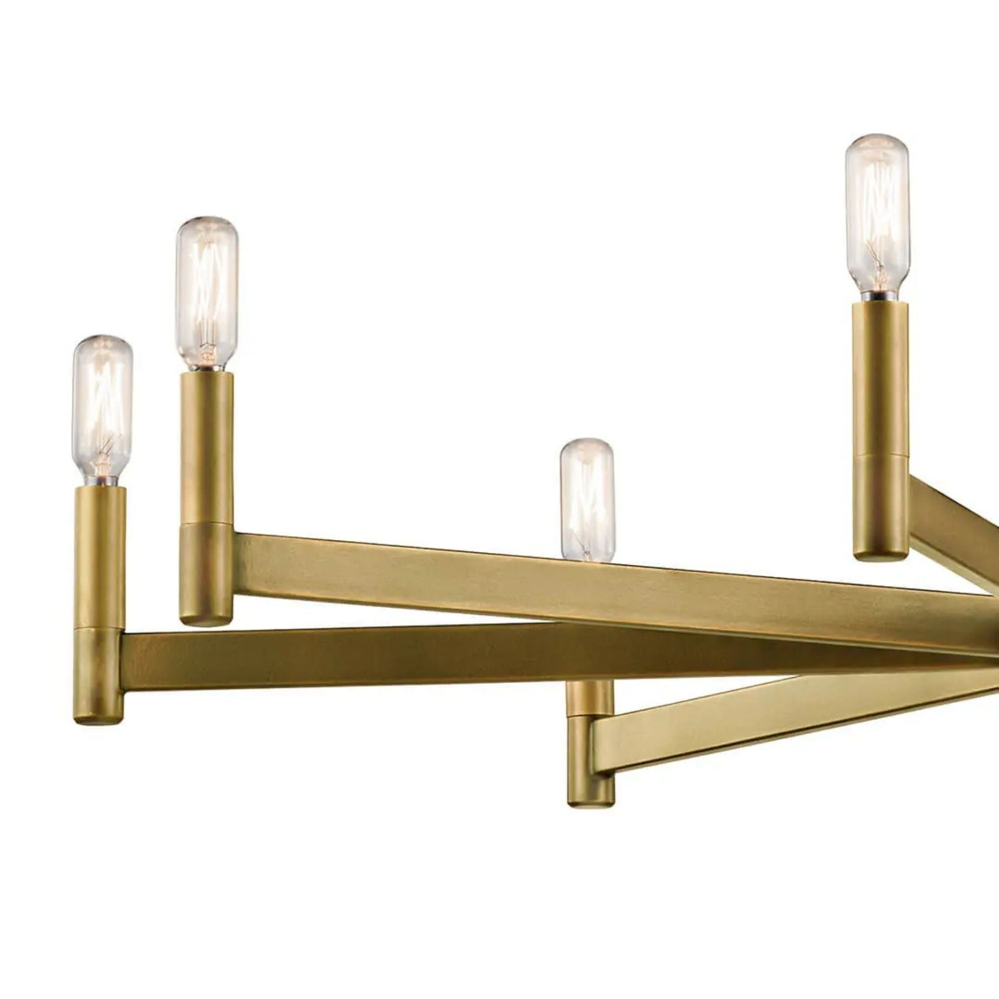 Erzo 36" 8-Light Chandelier, Natural Brass Finish
