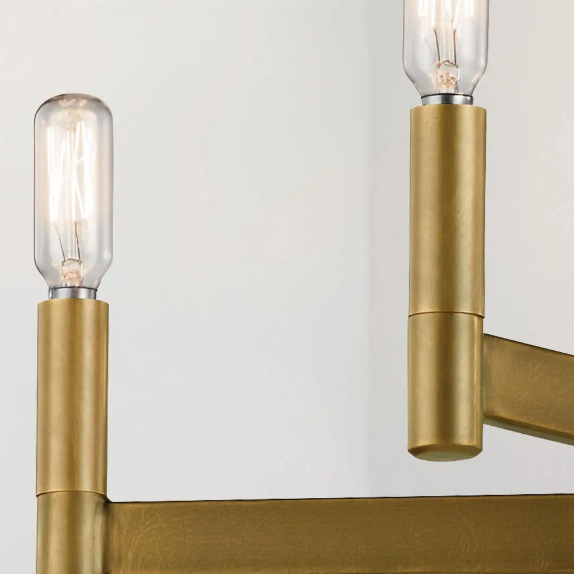 Erzo 36" 8-Light Chandelier, Natural Brass Finish