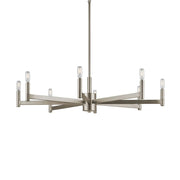 Erzo 36" 8-Light Chandelier, Satin Nickel Finish