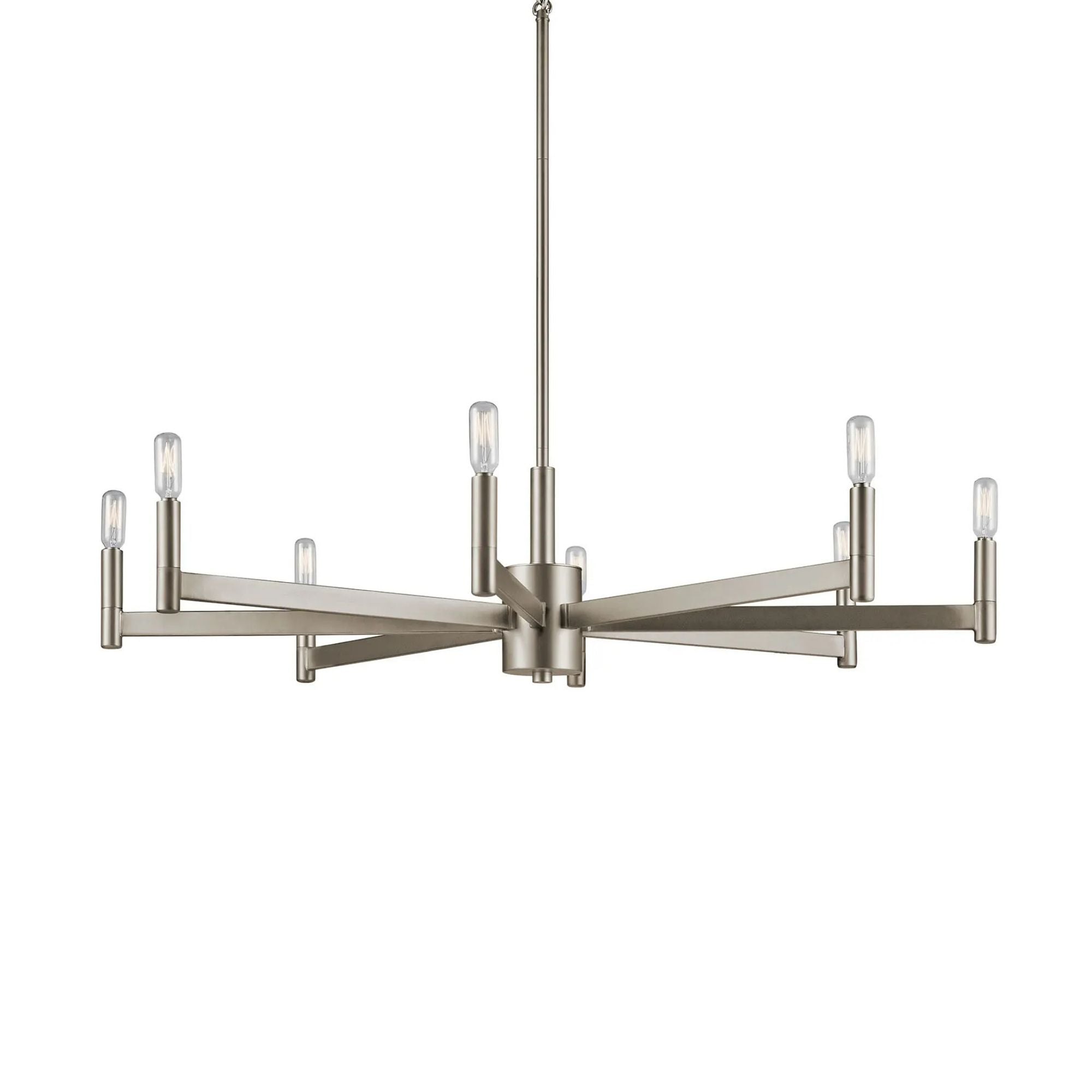 Erzo 36" 8-Light Chandelier, Satin Nickel Finish