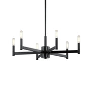 Erzo 26" 6-Light Chandelier, Black Finish