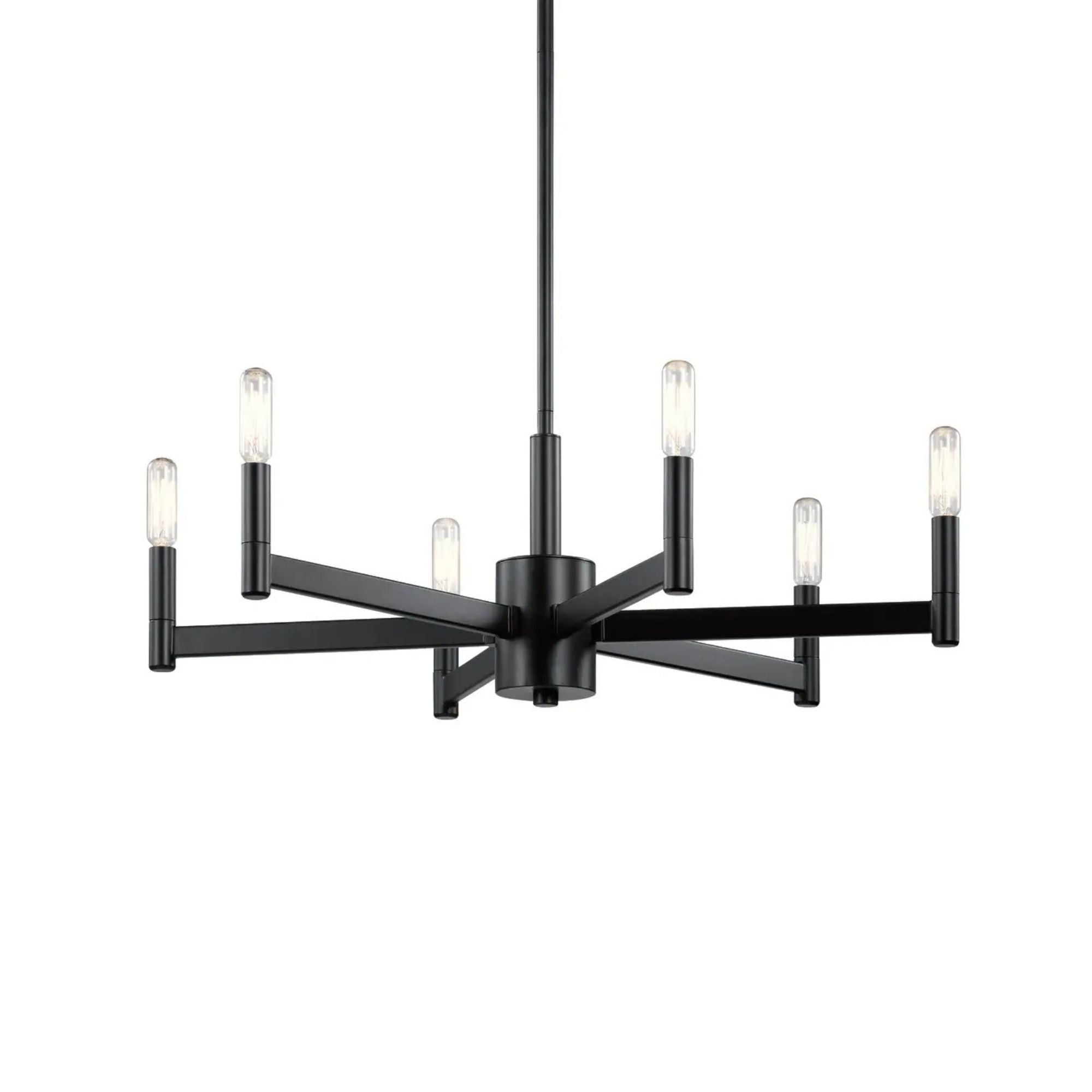 Erzo 26" 6-Light Chandelier, Black Finish