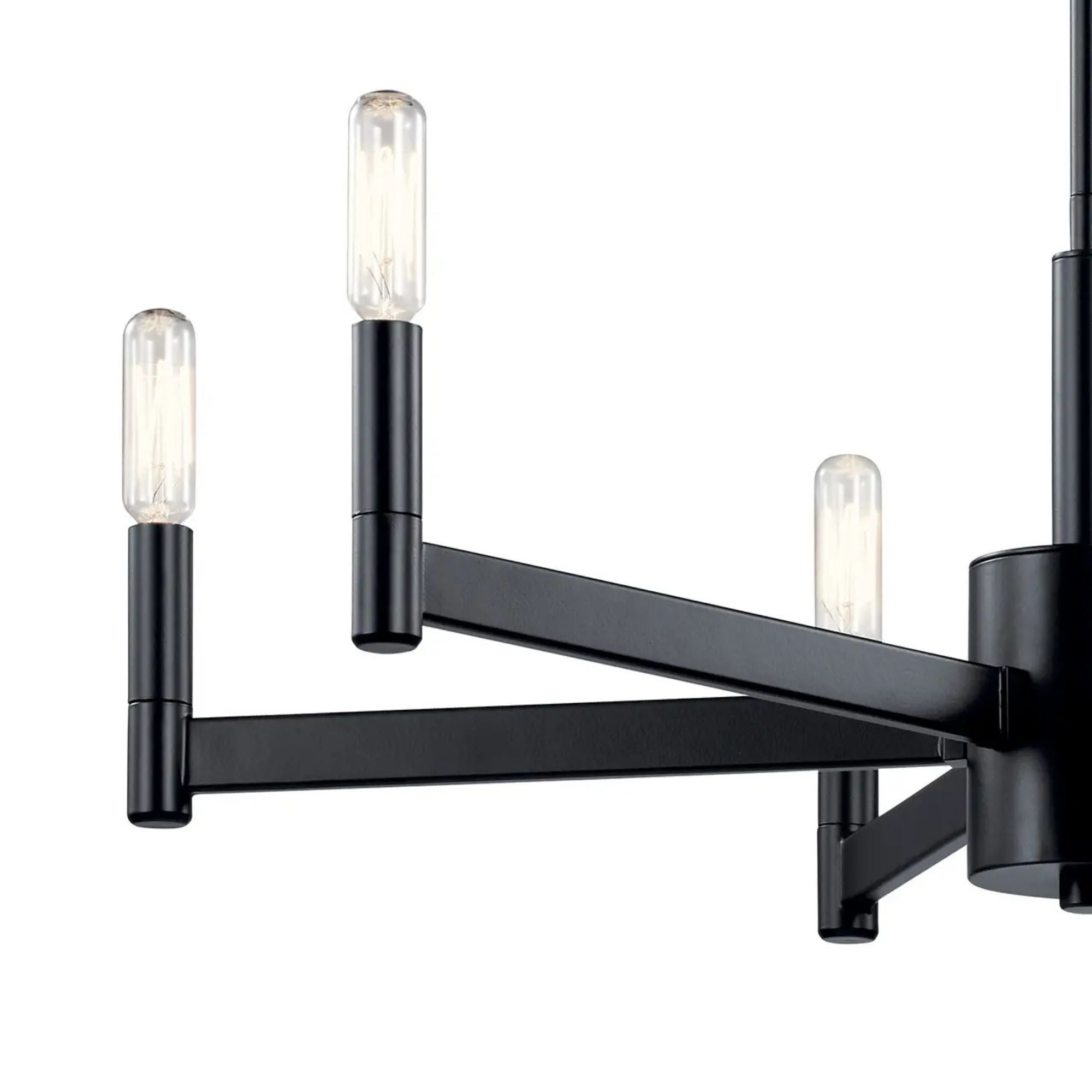 Erzo 26" 6-Light Chandelier, Black Finish