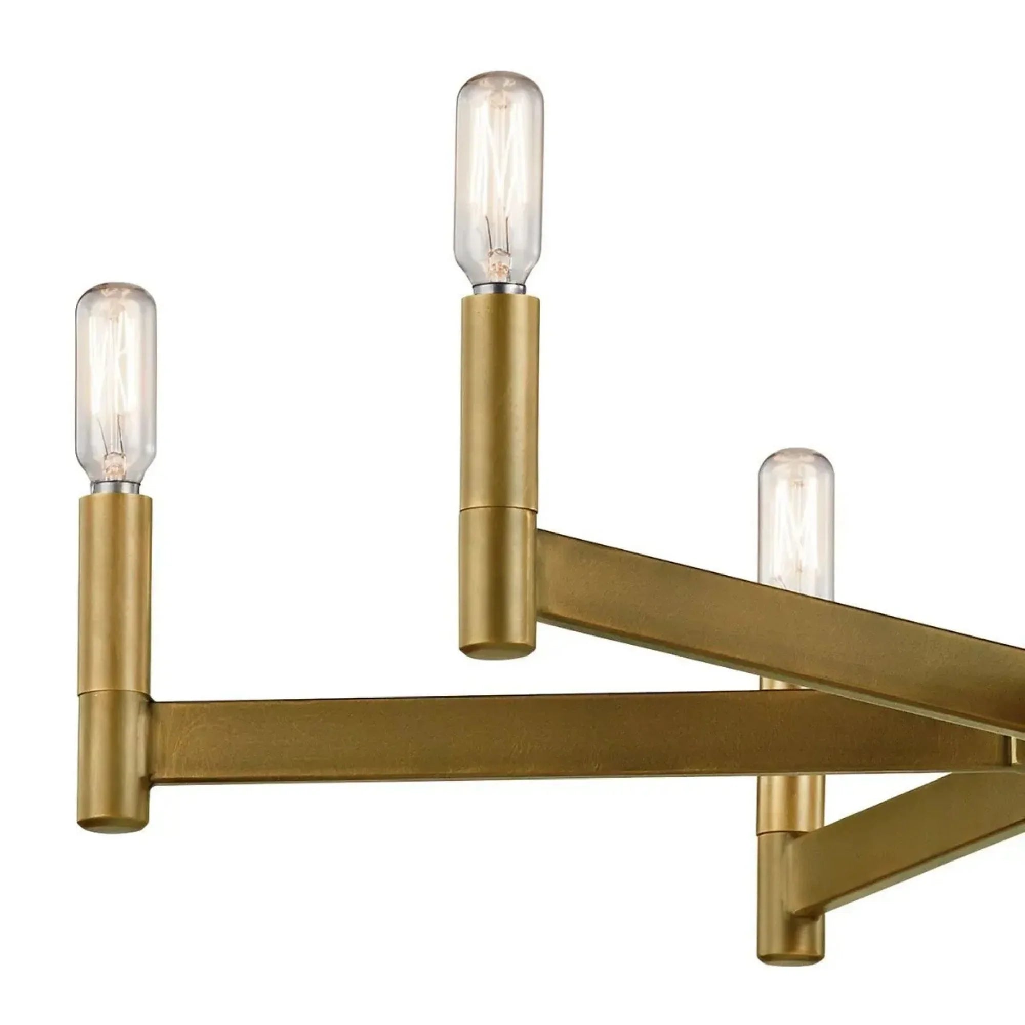 Erzo 26" 6-Light Chandelier, Natural Brass Finish