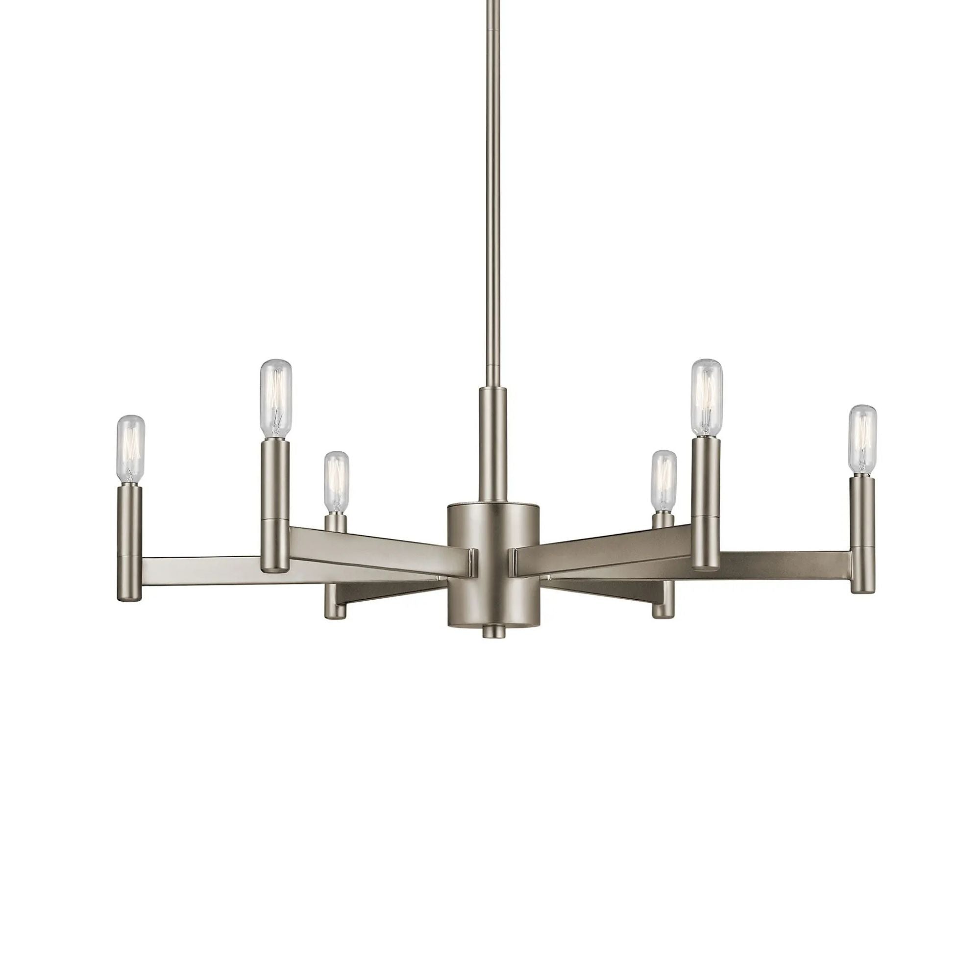 Erzo 26" 6-Light Chandelier, Satin Nickel Finish