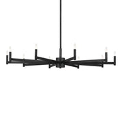 Erzo 48" 10-Light Chandelier, Black Finish